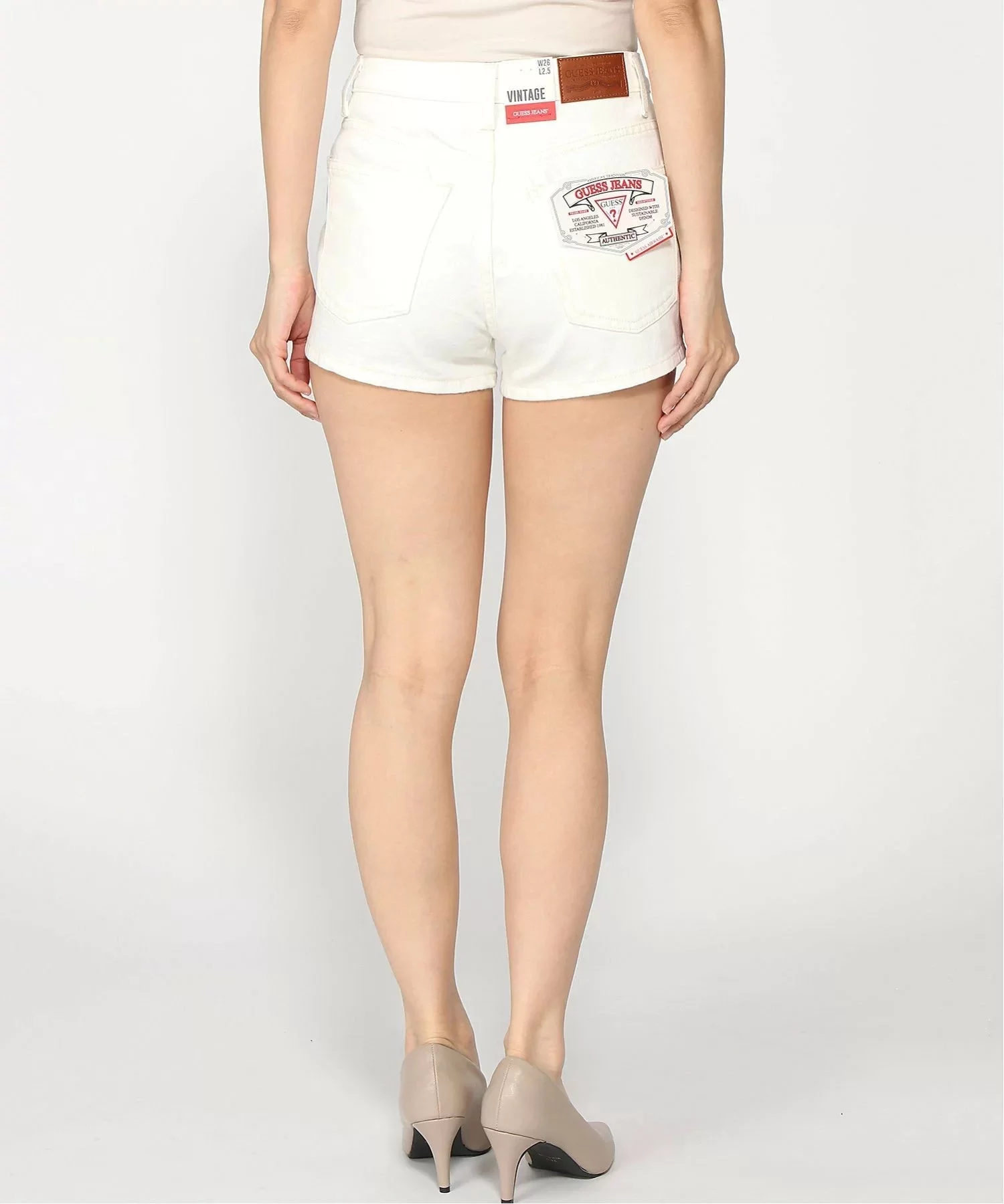 Guess jeans Gj Hıghwaıst Vıntage Short Kadın Beyaz Şort W5GD0YD5M62-GJWI