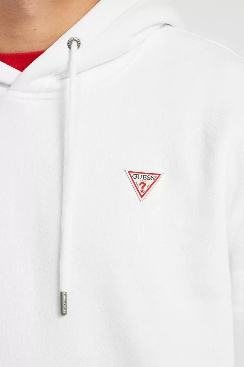 Guess jeans Gj Hood Slım Mını Trıang Sweat Erkek Beyaz Sweatshirt M4YQ22K9V31-G011