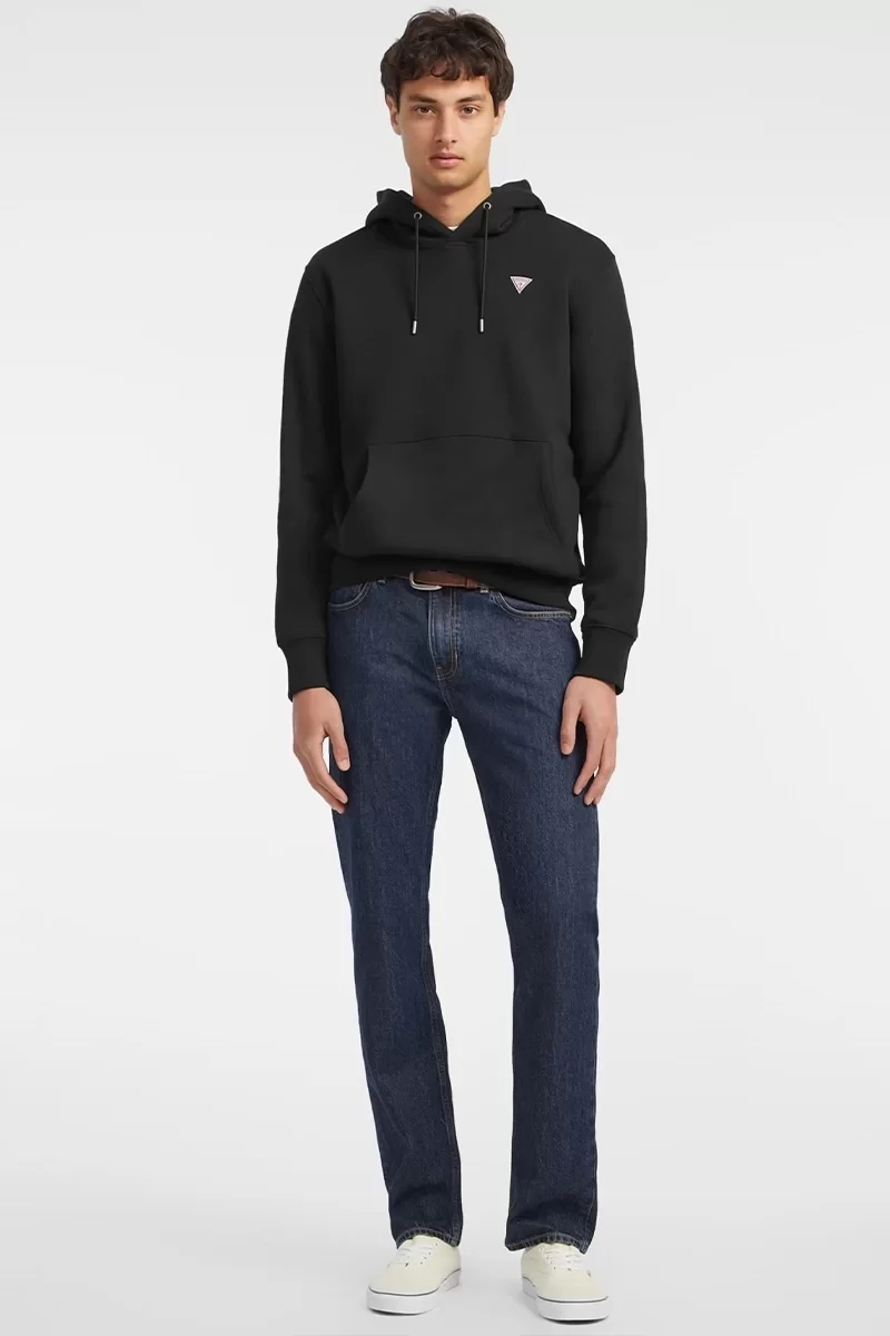 Guess Jeans GJ HOOD SLIM MINI TR Erkek Siyah Sweatshirt M4YQ22K9V31-JBLK