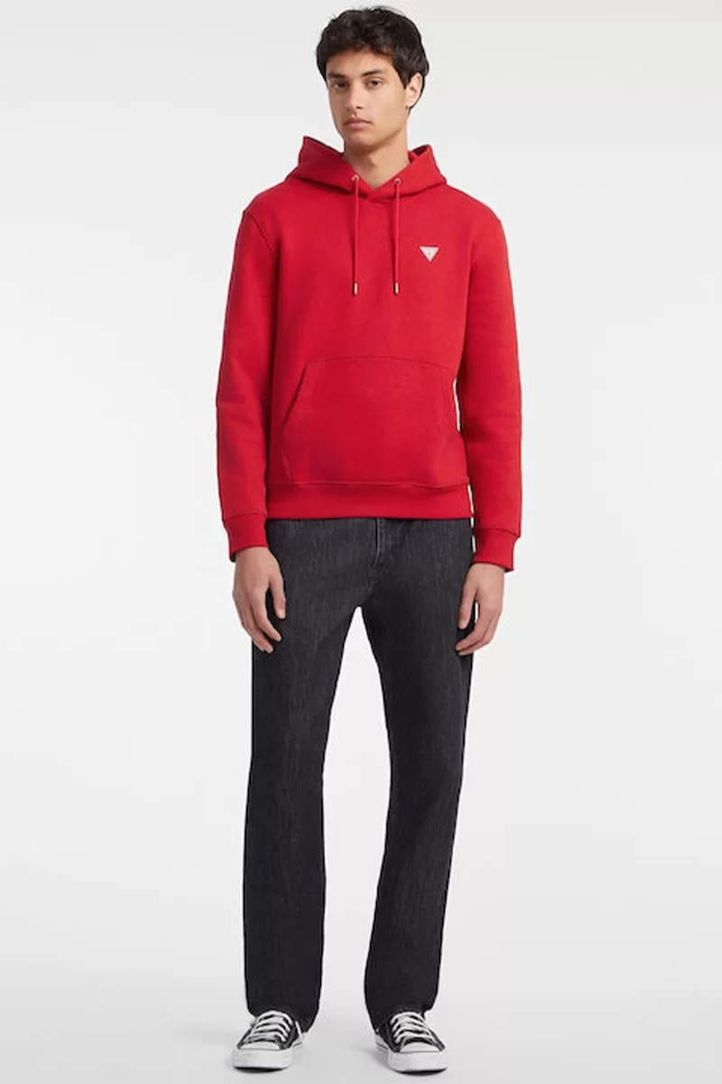 Guess jeans Gj Hood Slım Mını Trıang Sweat Erkek Bordo Sweatshirt M4YQ22K9V31-G5M3