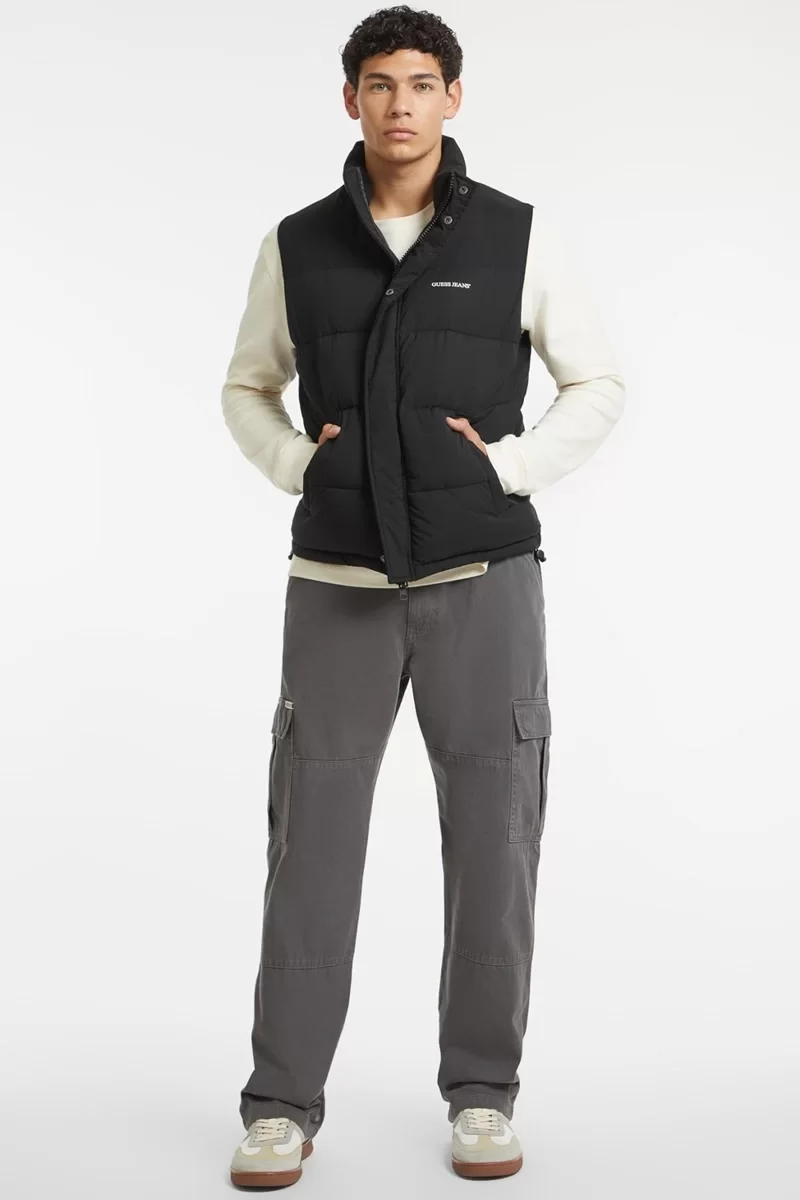 Guess jeans Gj Reg Lenght Vest Erkek Siyah Yelek M4BN47WGII2-JBLK