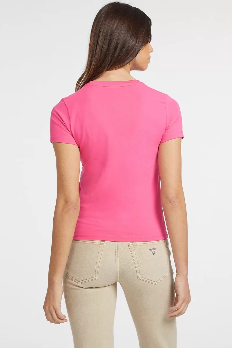 Guess GJ SS CN SLIM AMERIC Kadın Pembe T-shirt W4YI03J1314-A60L