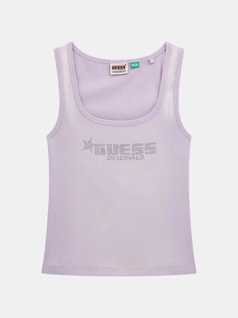 Guess GO RHINESTONE TANK Kadın Multicolor Atlet W5GP50KCTT1-F4M6