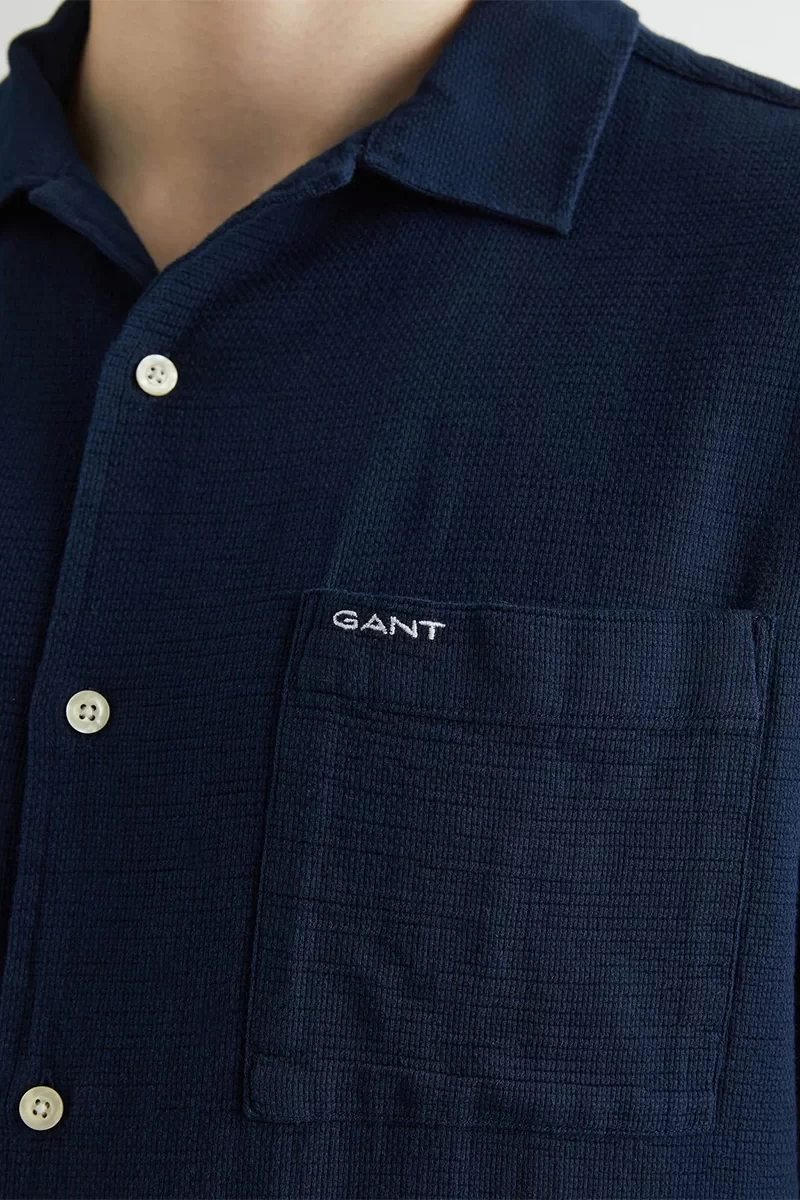 Gant Erkek Lacivert Regular Fit Klasik Yaka Gömlek