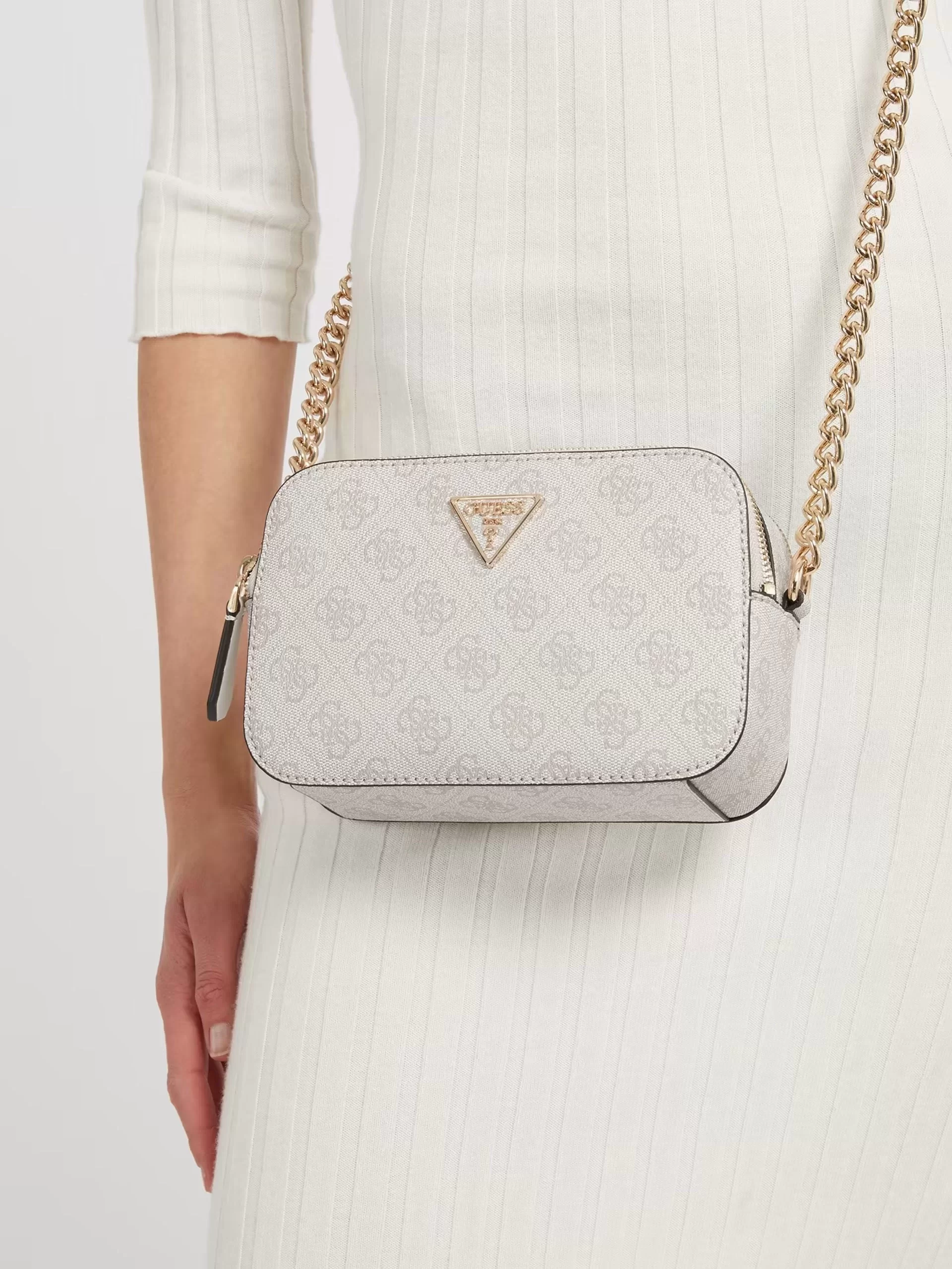 Guess Noelle Crossbody Camera Kadın Krem Çapraz Çanta HWBD7879140-DVL