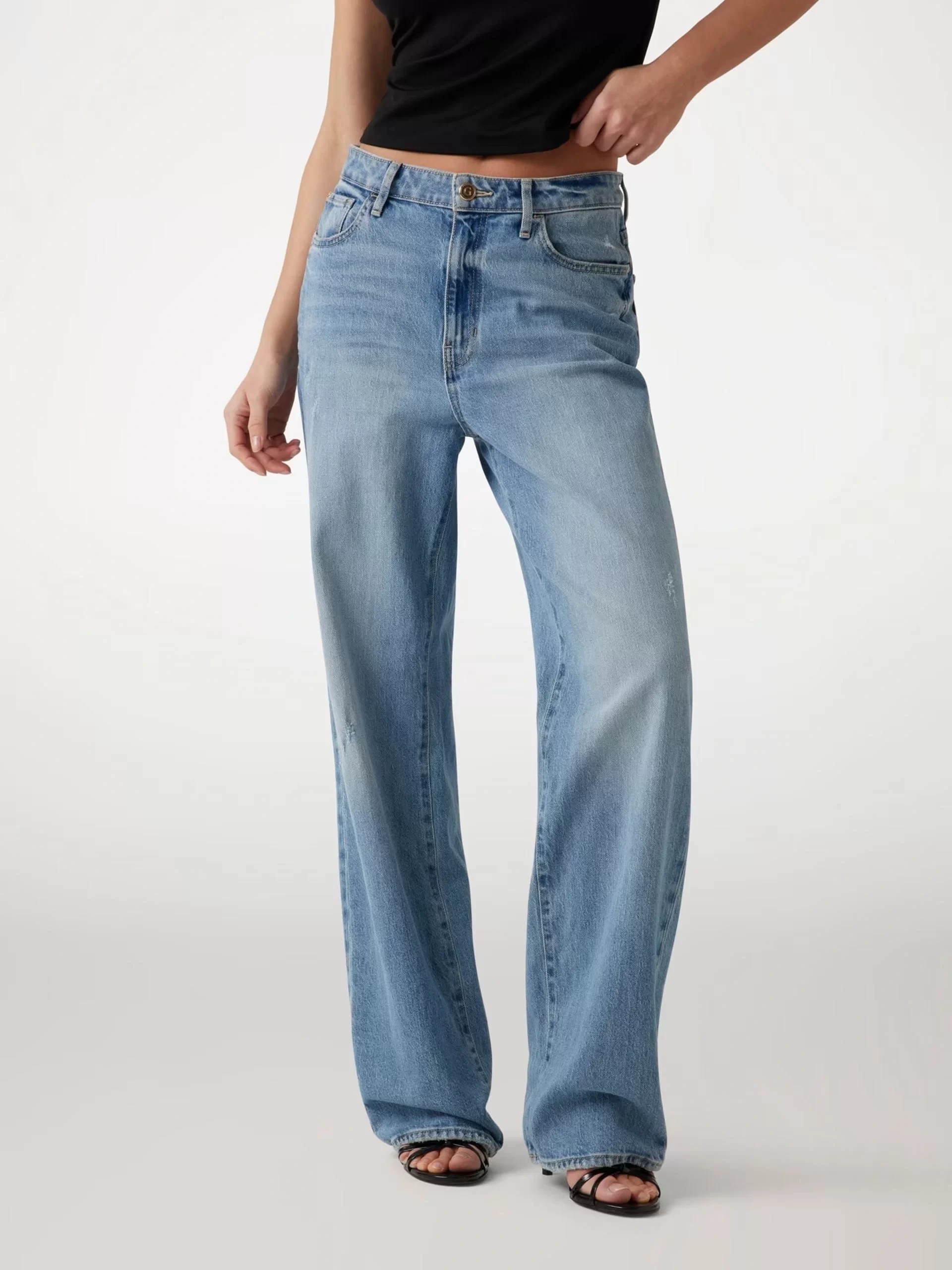 Guess 90S HIGH RISE Kadın Mavi Jeans W5GA1GD4K30-CLEN
