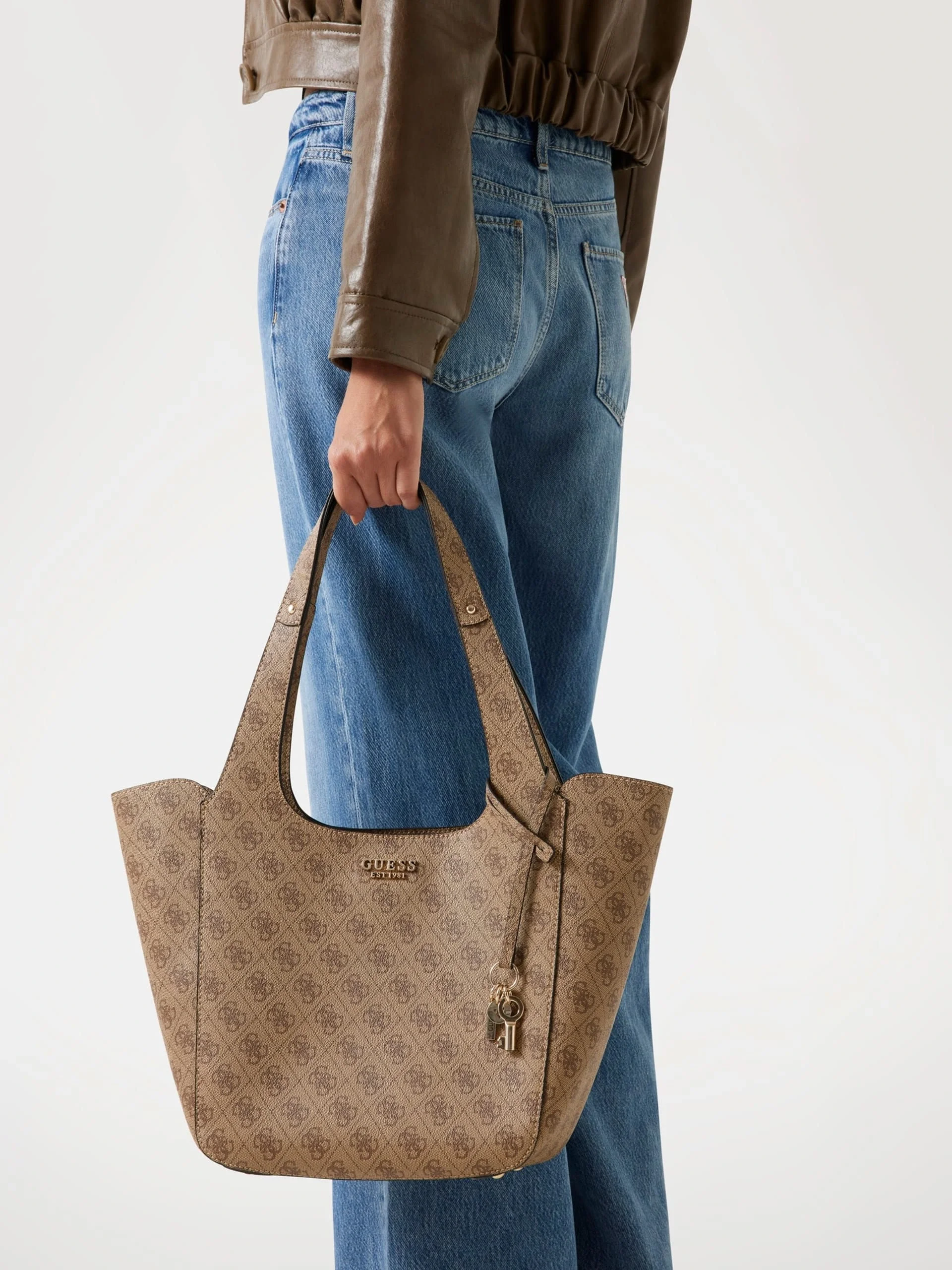 Guess Access Kadın Kahverengi El Çantası HWSG7334220-LTL