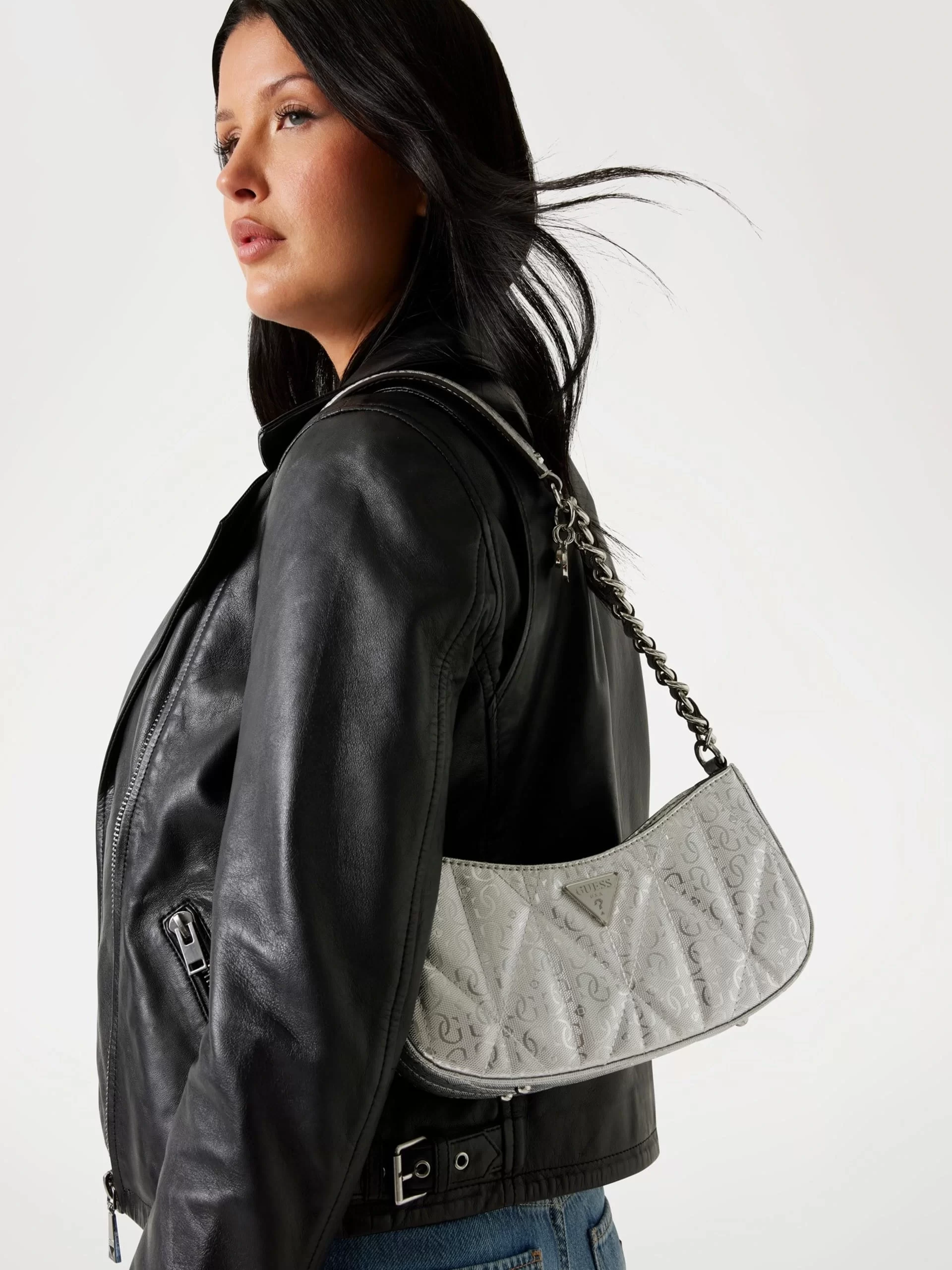 Guess Aldina Kadın Gri El Çantası HWGY9663170-SIL