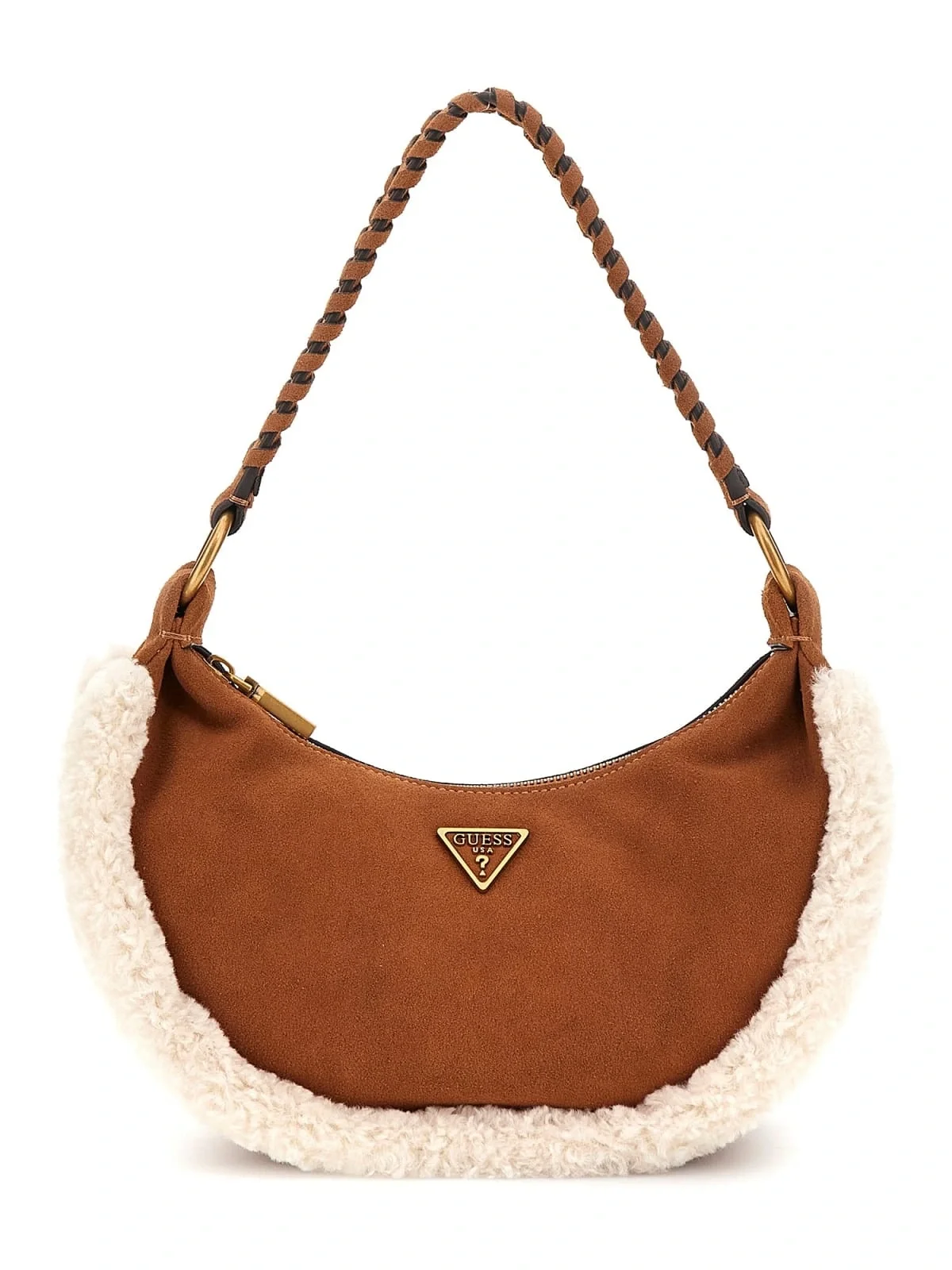 Guess Amita Kadın Kahverengi Deri Omuz Çantası HWSW9539720-COG