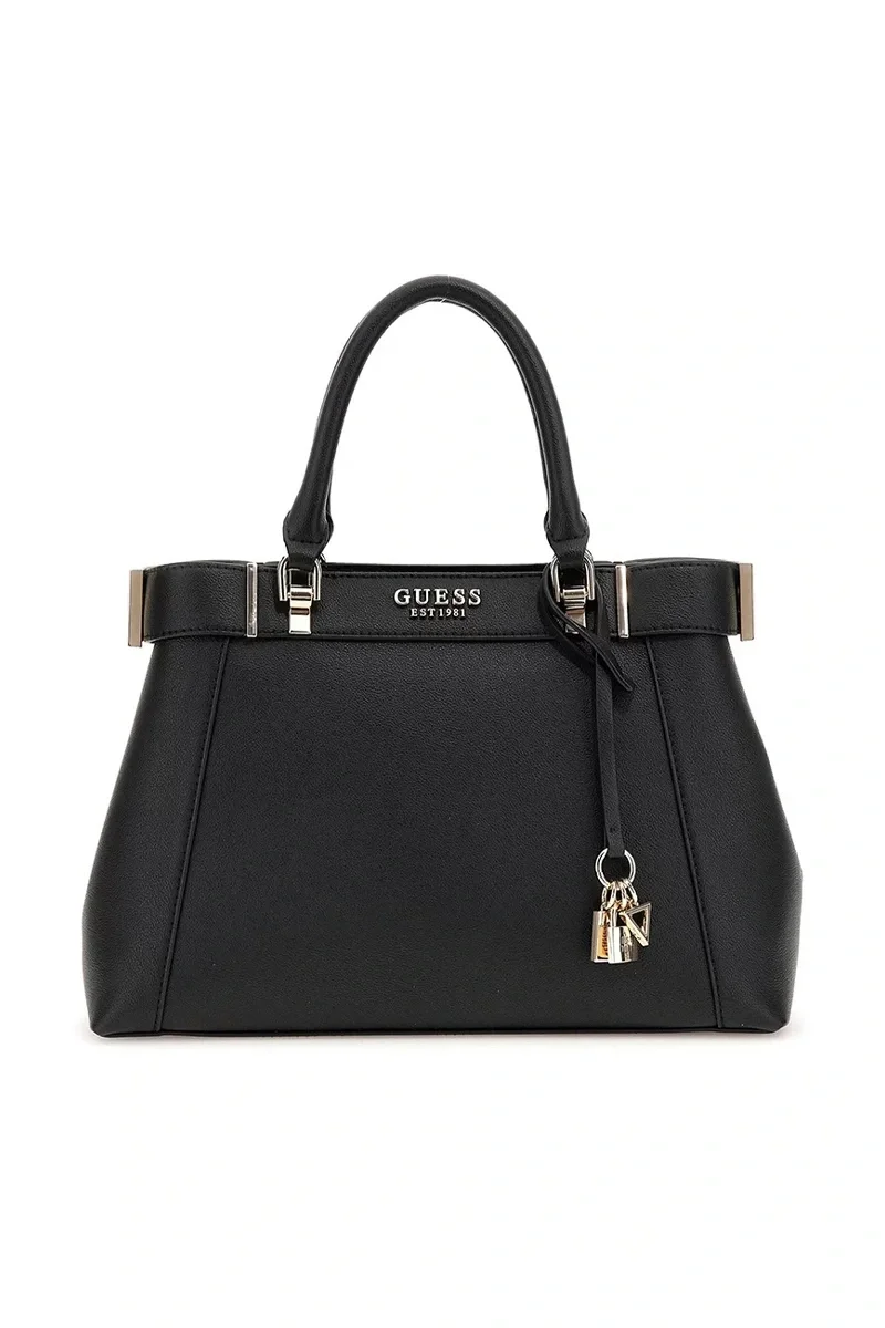 Guess ANADELA 3 COMP SATCHEL Kadın Siyah El Çantası HWBG9633060-BLA