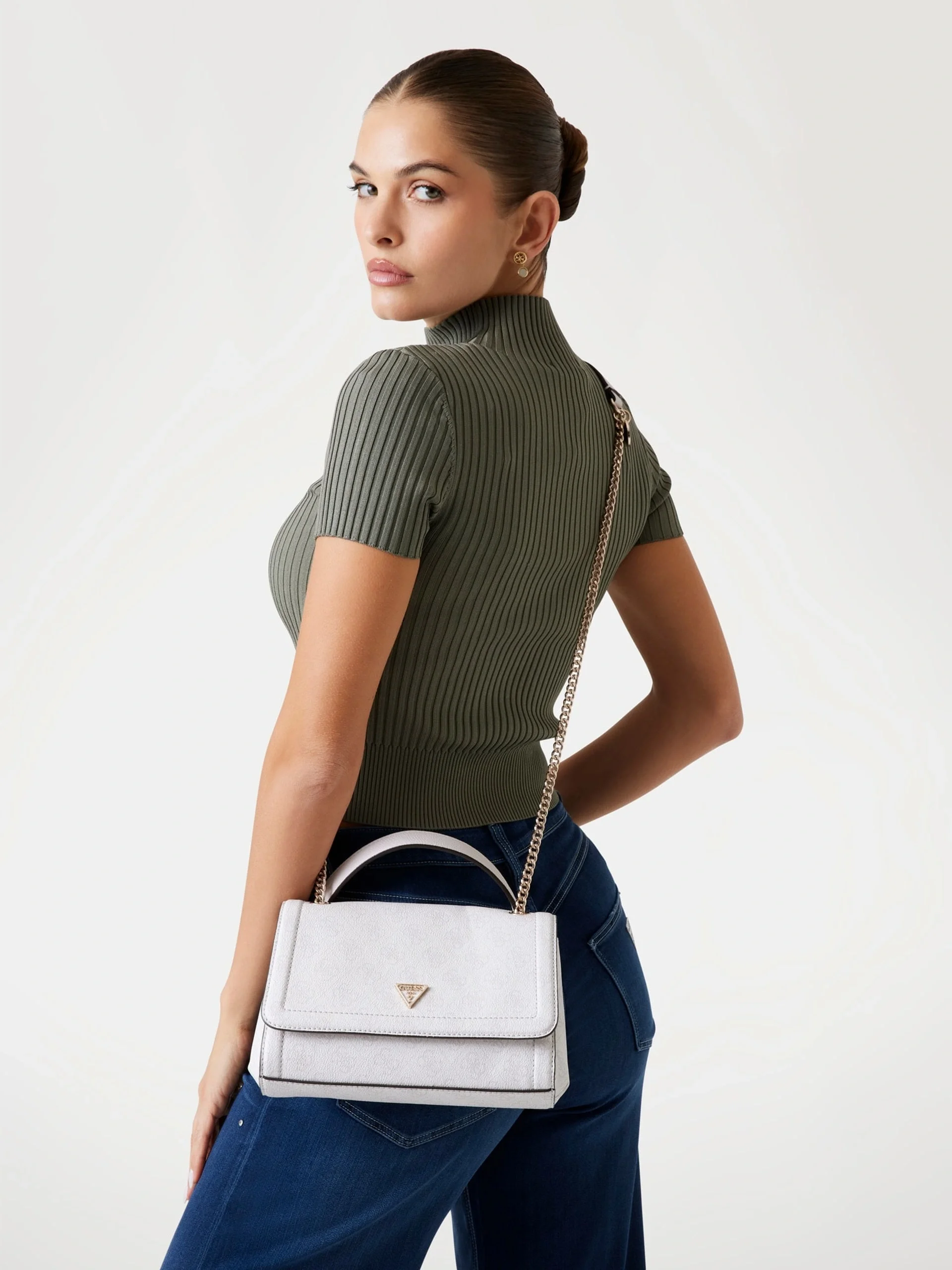 Guess Anadela Kadın Beyaz Omuz Çantası HWBG9672210-WLO