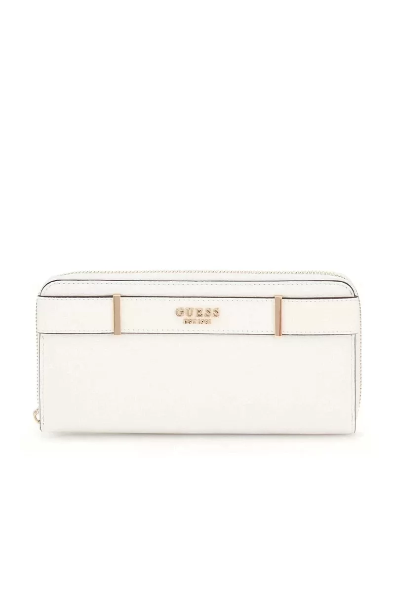 Guess ANADELA SLG LARGE ZIP AROUND Kadın Beyaz Cüzdan SWBG9633146-WHI