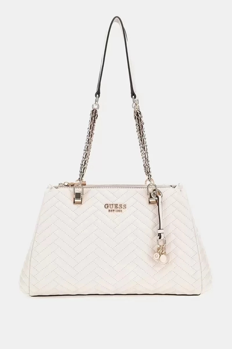 Guess Annıng Shoulder Satchel Kadın Krem Omuz Çantası HWQG9508090-STO