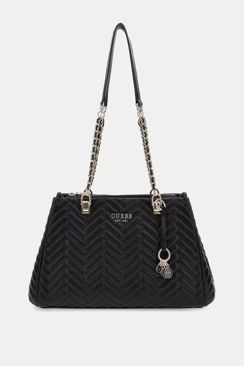 Guess ANNING SHOULDER SATCHEL Kadın Siyah Omuz Çantası HWQG9508090-BLA