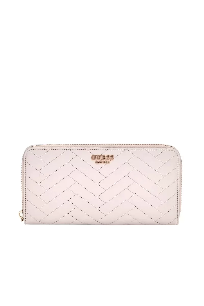Guess ANNING SLG LARGE ZIP AROUND Kadın Krem Cüzdan SWQG9508146-STO