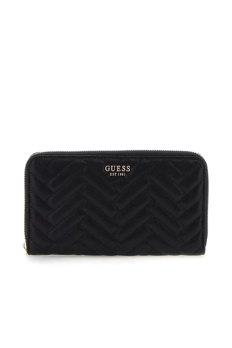 Guess ANNING SLG LARGE ZIP AROUND Kadın Siyah Cüzdan SWQG9508146-BLA