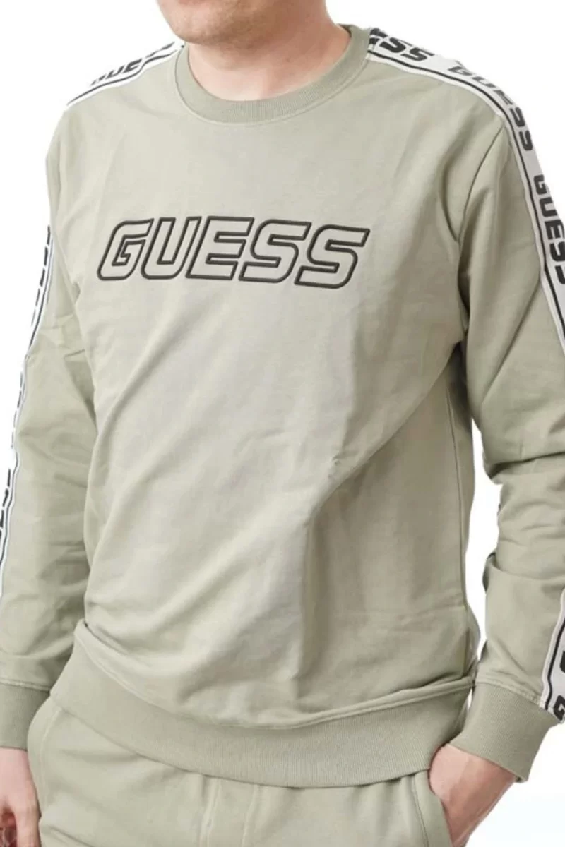 Guess ARLO CN SWEATSHIRT Erkek Yeşil Sweatshirt Z4GQ24K6ZS1-G855