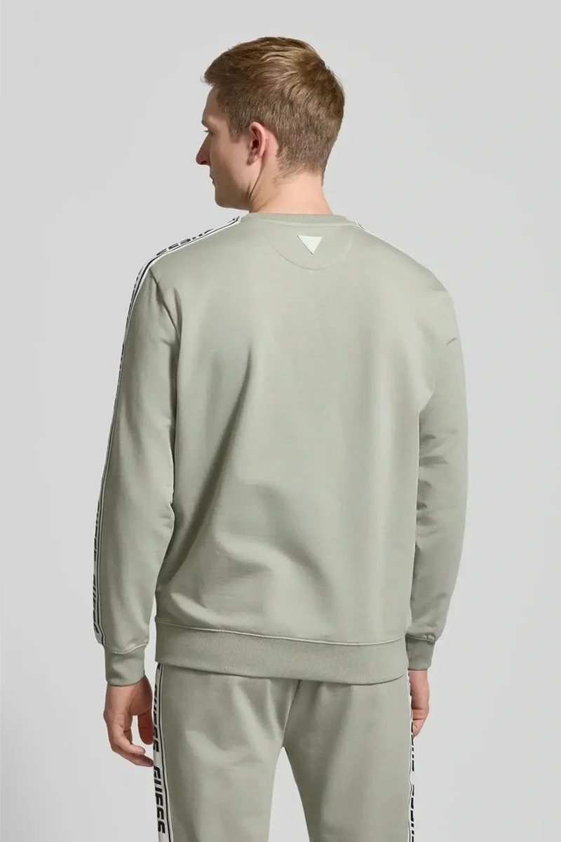 Guess ARLO CN SWEATSHIRT Erkek Yeşil Sweatshirt Z4GQ24K6ZS1-G855