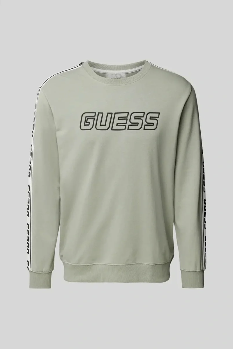 Guess ARLO CN SWEATSHIRT Erkek Yeşil Sweatshirt Z4GQ24K6ZS1-G855