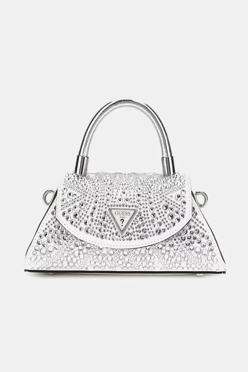 Guess Beauvoır Top Handle Flap Kadın Gümüş El Çantası HWXY9528780-SIL