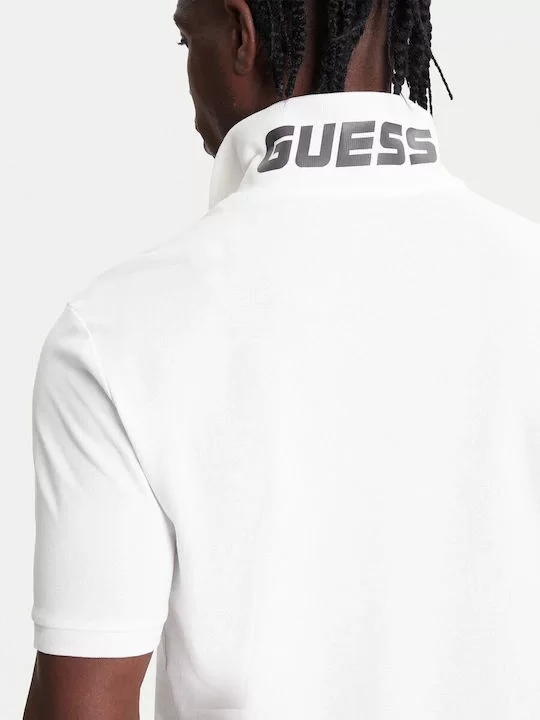 Guess Beppe Erkek Beyaz Aktif Slim Fit Polo T-Shirt Z5YP02K9WF1-G018