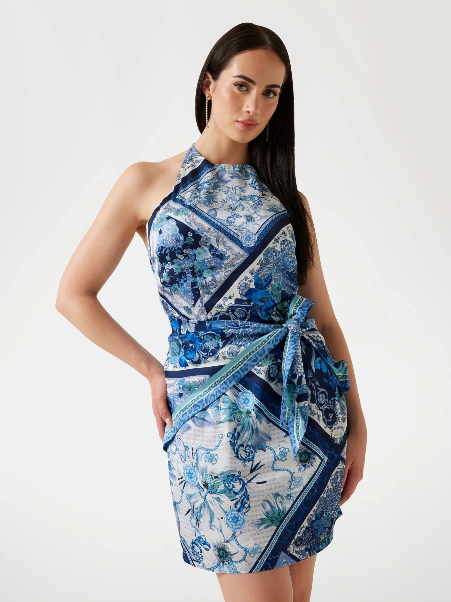 Guess Betty Kadın Çok Renkli Elbise W5PK12WI380-FBDP