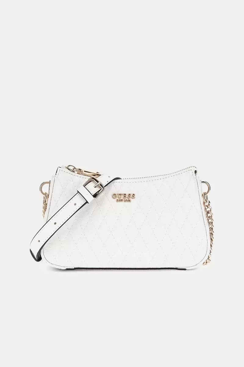 Guess BETULA MINI CROSSBODY TOP ZIP Kadın Beyaz Mini Çanta HWGG9626720-WHI
