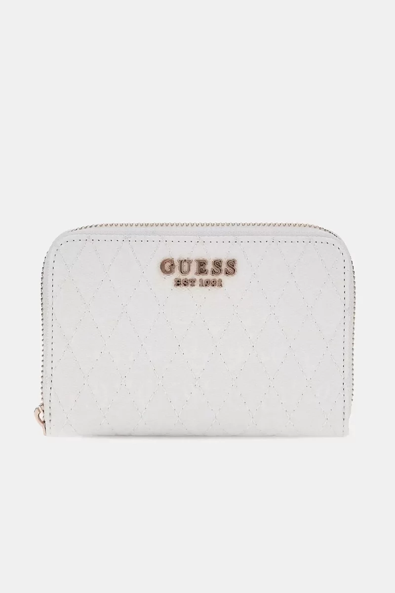Guess BETULA SLG MEDIUM ZIP AROUND Kadın Beyaz Cüzdan SWGG9626140-WHI