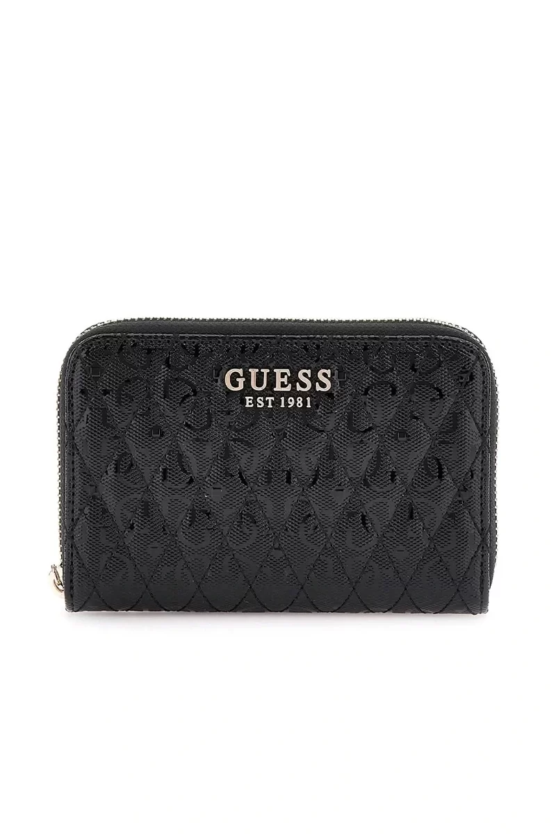 Guess Betula Slg Medıum Zıp Around Kadın Siyah Cüzdan SWGG9626140-BLA