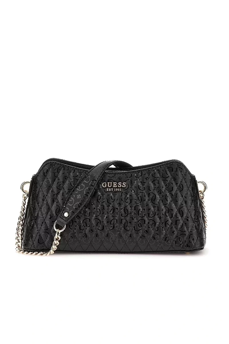 Guess BETULA TOP ZIP SHOULDER BAG Kadın Siyah Omuz Çantası HWGG9626170-BLA