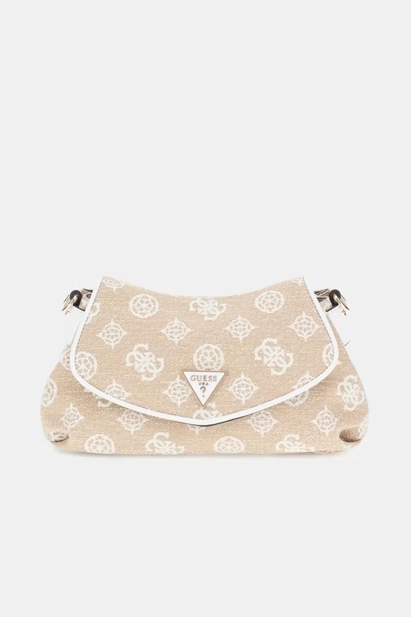 Guess BEYZA FLAP SHOULDER BAG Kadın Beyaz Omuz Çantası HWJG9627190-WLO