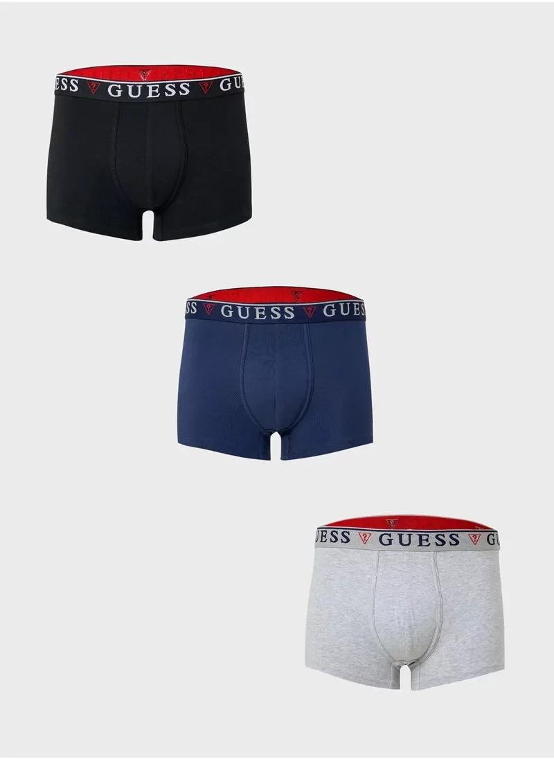 Guess BRIAN HERO BOXER TRUNK 3 PACK Erkek Çok Renkli Boxer U97G01KCD31-FB4O