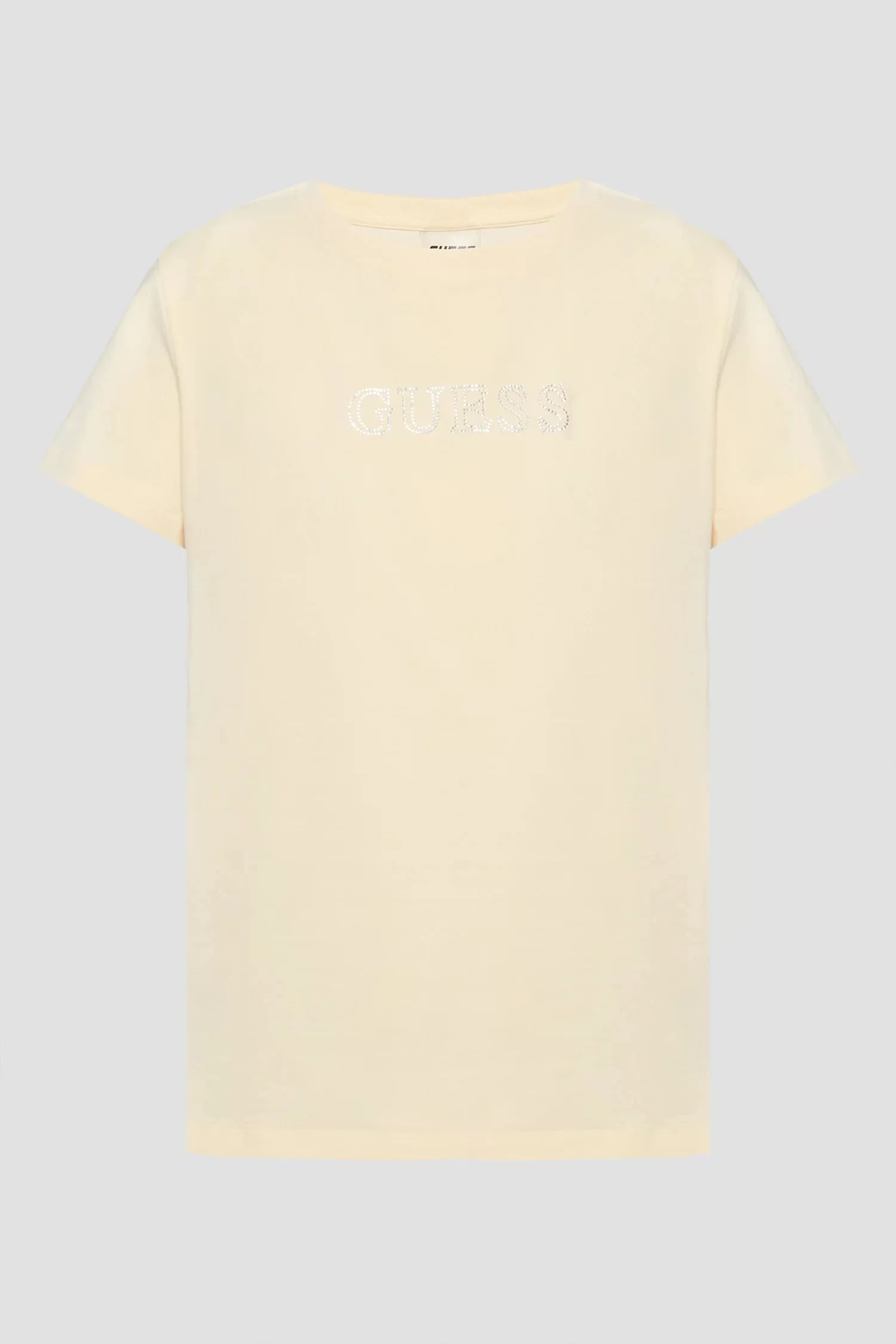 Guess BRIANA SS T-SHIRT Kadın Ekru T-shirt V3BI11J1314-A21G