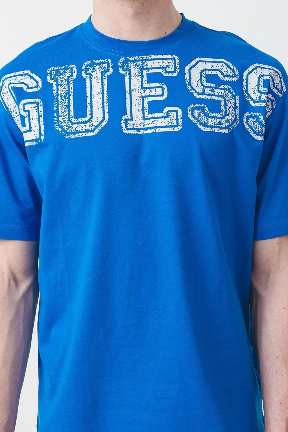Guess BUGLER CN T-SHIRT Erkek Mavi T-shirt Z5GI15I3Z14-G7HD