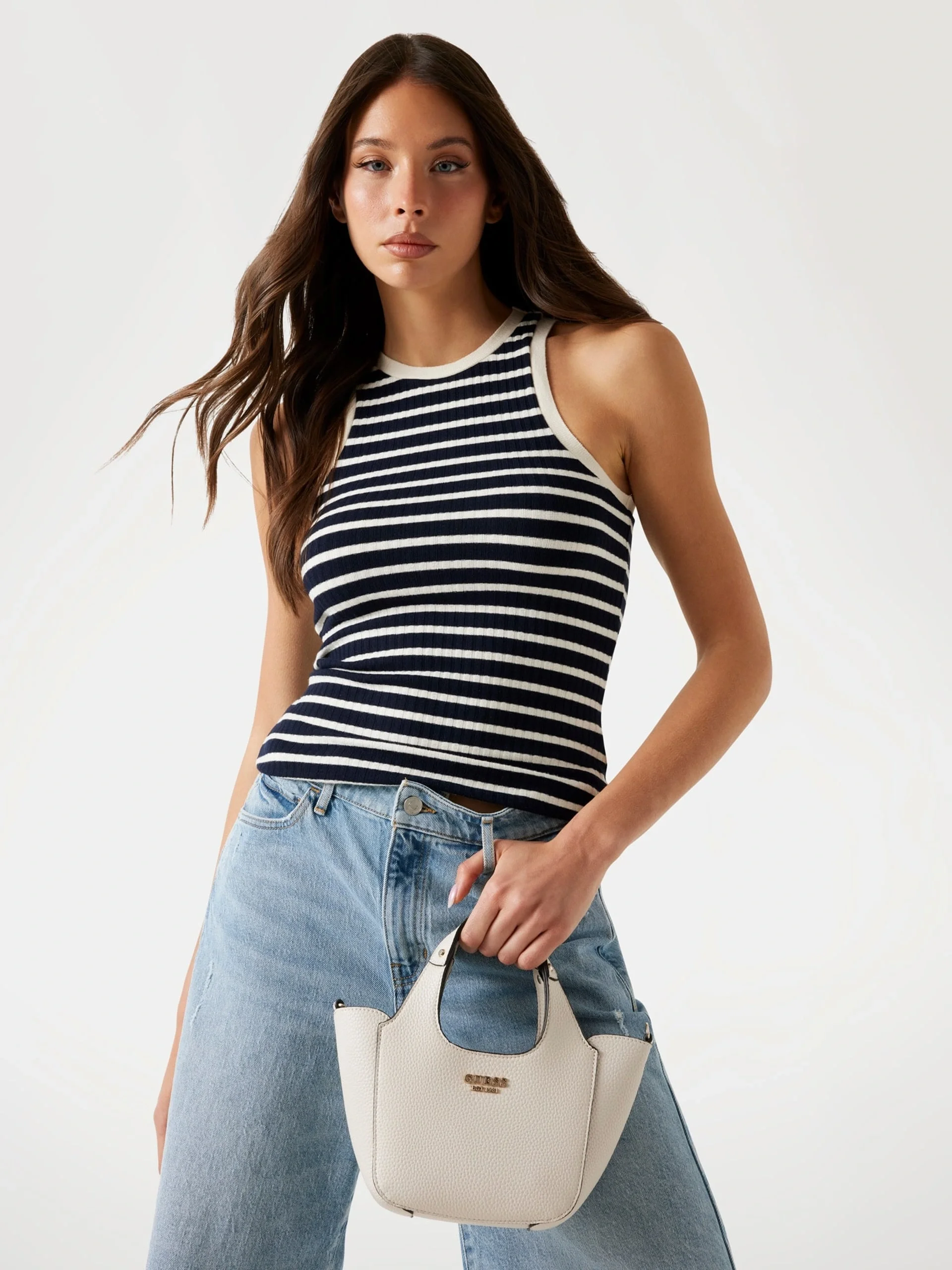 Guess Calista Kadın Ekru El Çantası HWBG7334750-BON