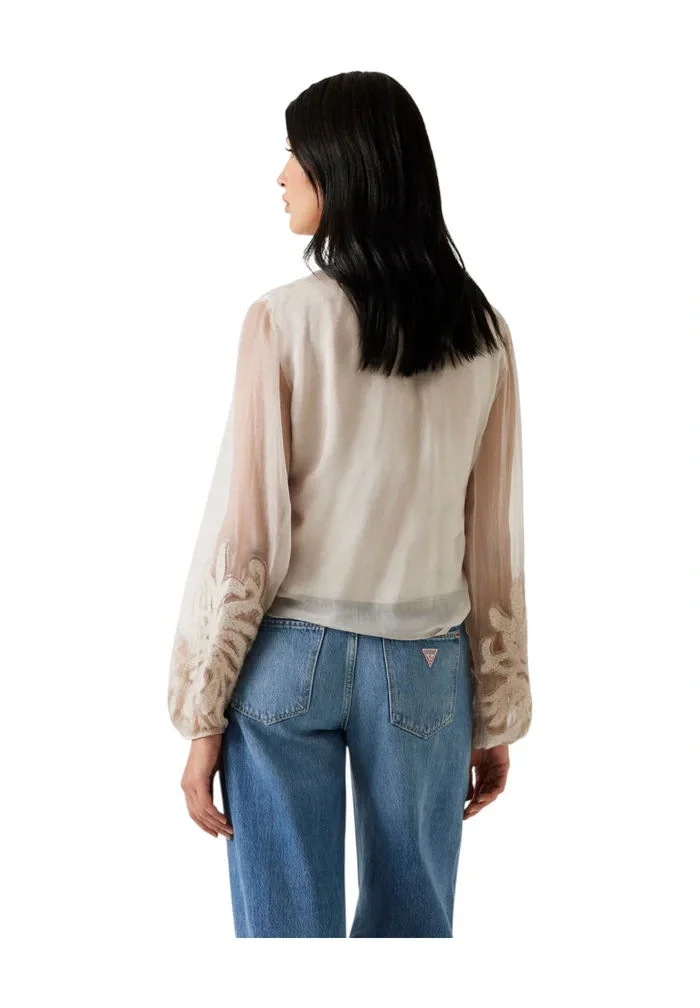 Guess Camilla Kadın Çok Renkli Ipek Karışımlı Relaxed Fit Gömlek W5YH0VWE550-F1CI