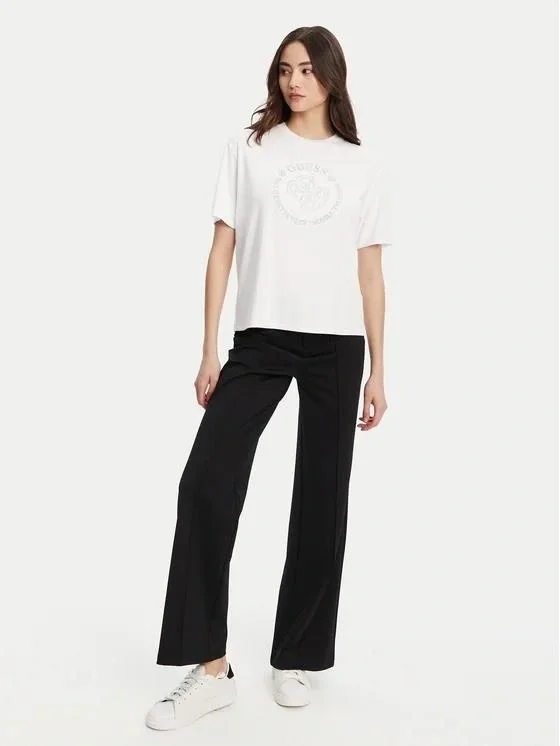 Guess Carla Kadın Beyaz Aktif Boxy Fit T-Shirt V5YI05KCOA2-G011