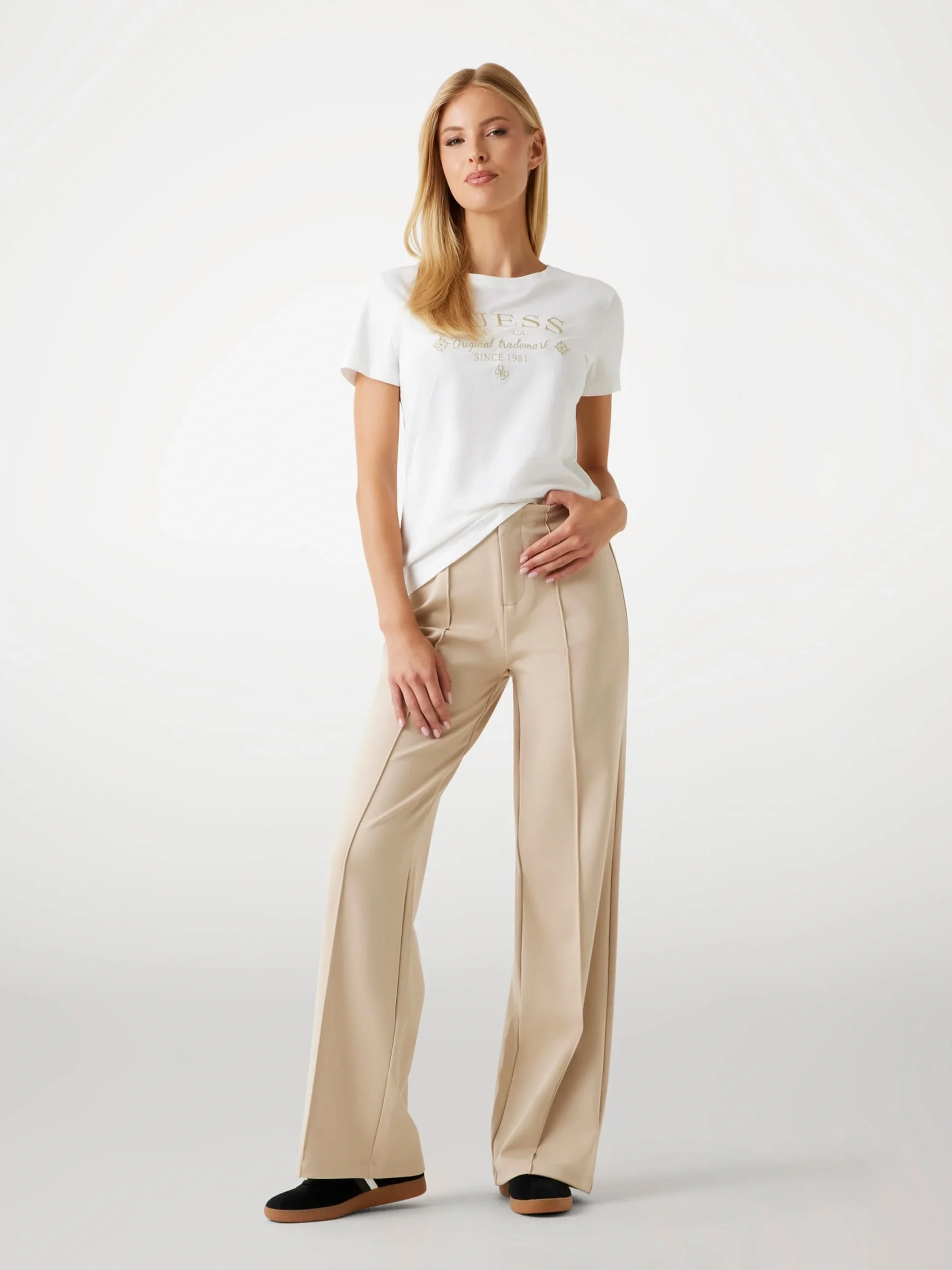 Guess Carla Kadın Kahverengi Aktif Flare Fit Eşofman Altı V5YB11KCX42-G1DR