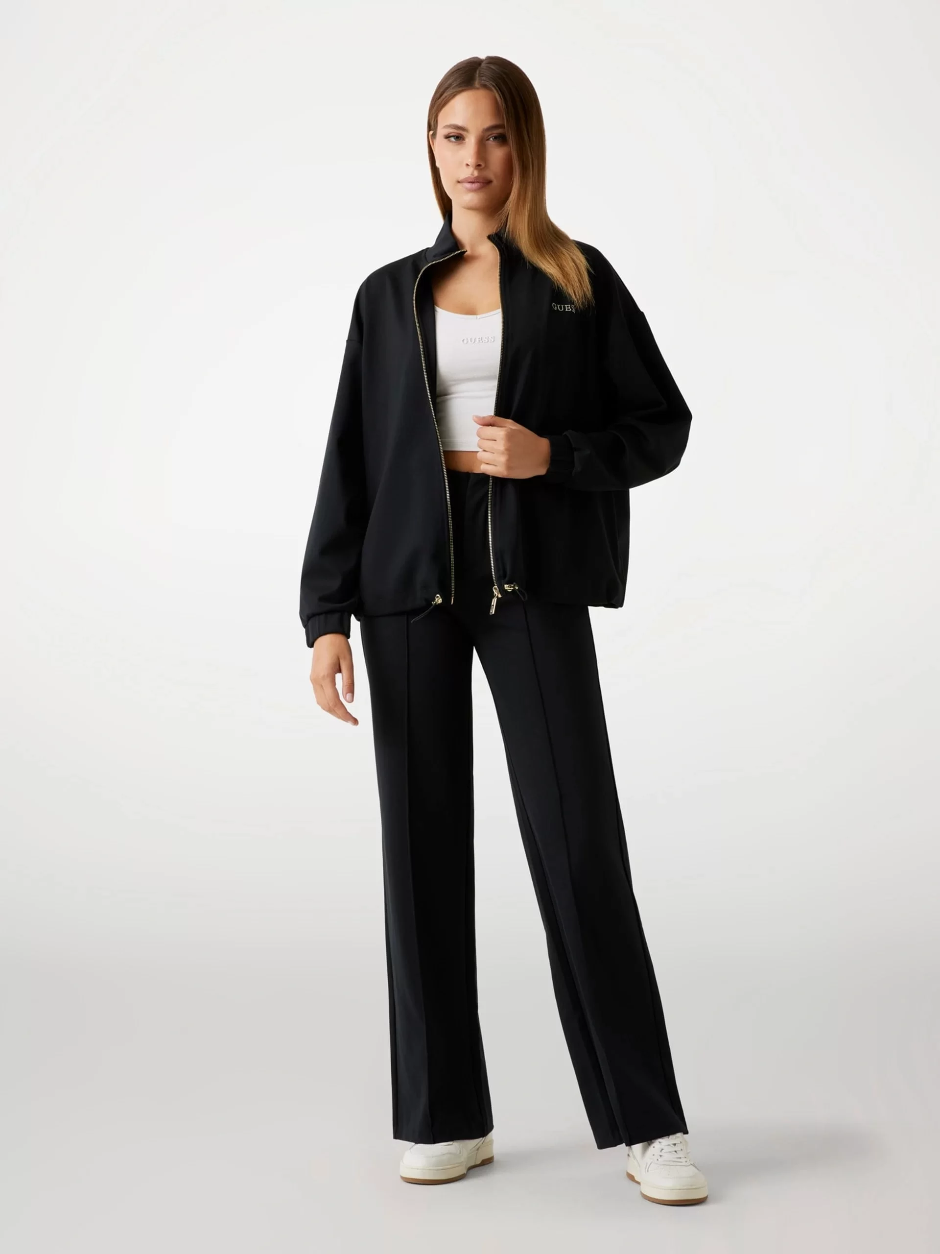 Guess Carla Kadın Siyah Aktif Flare Fit Eşofman Altı V5YB11KCX42-JBLK