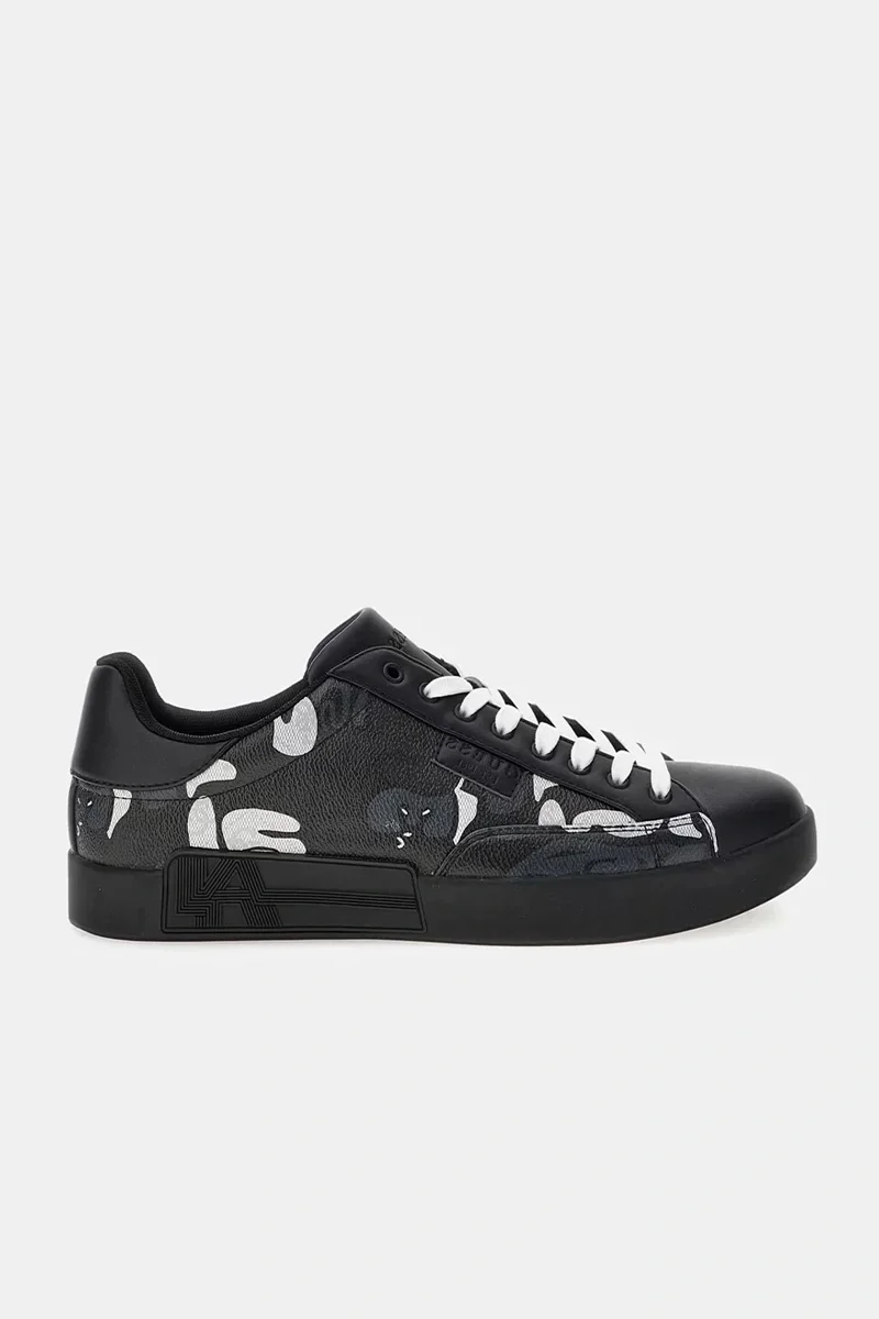 Guess CASERTA Erkek SİYAH Sneaker FMFCASPAT12-BKGRY