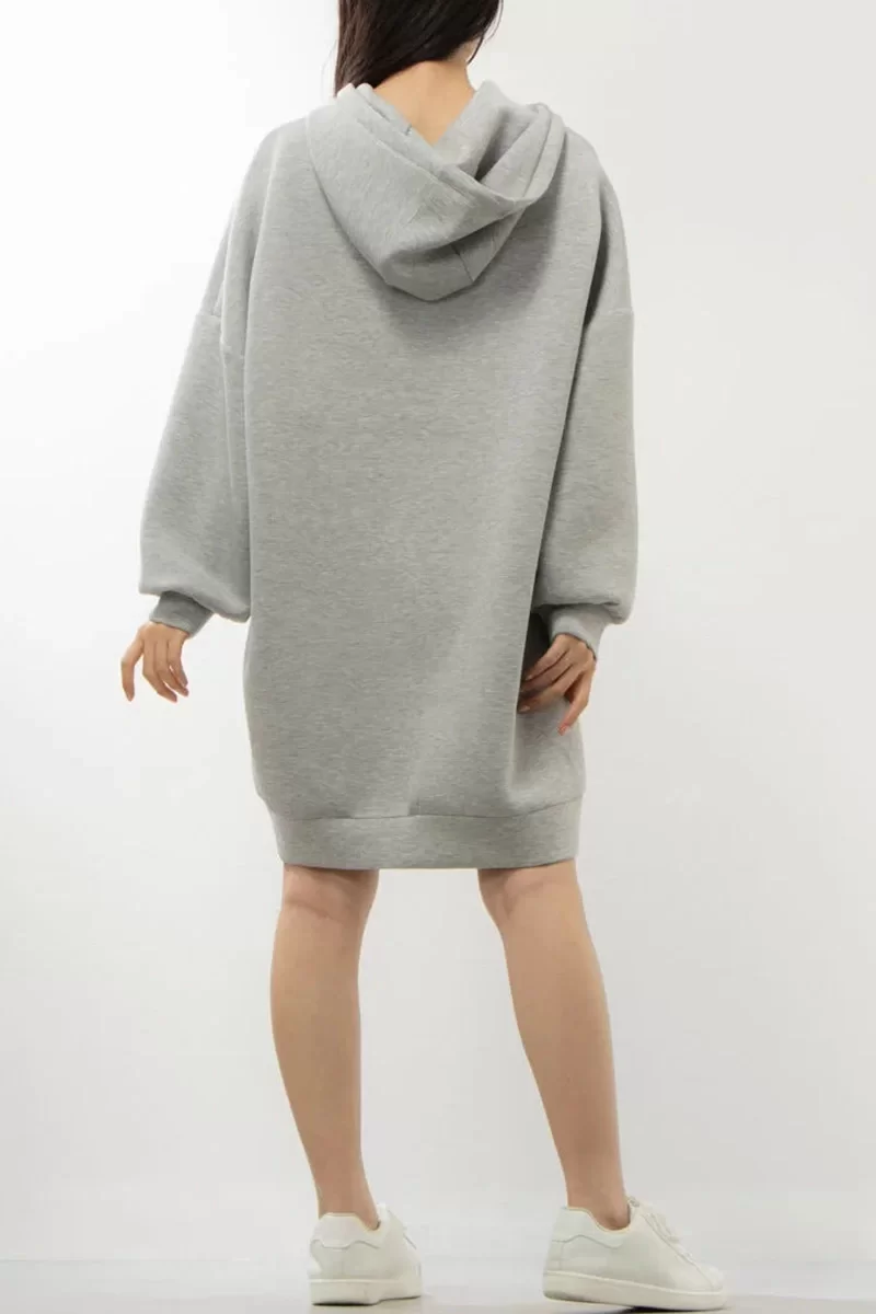 Guess CINDRA HOODED SWEATS Kadın Gri Sweatshirt V3BQ14K7UW2-LMGY