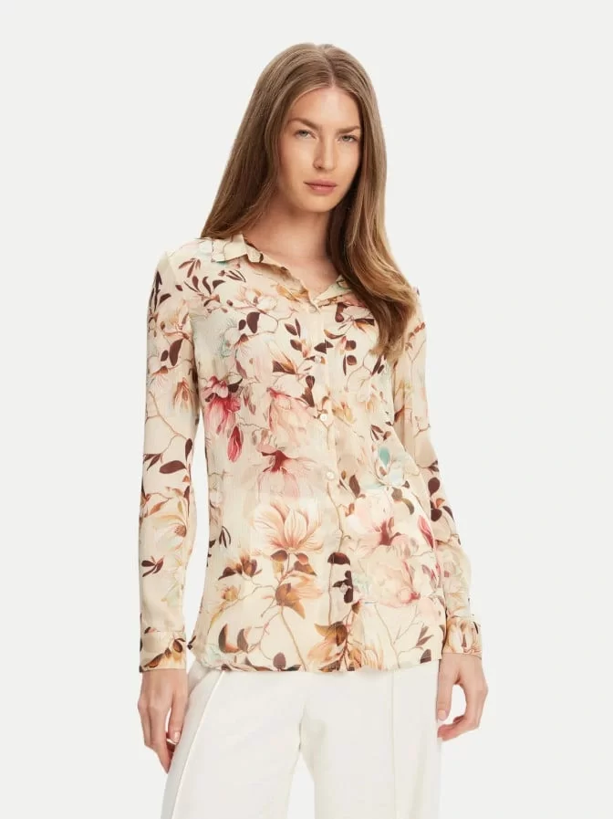 Guess Clouis Kadın Çok Renkli Relaxed Fit Gömlek W5YH0XWDW82-P1MN
