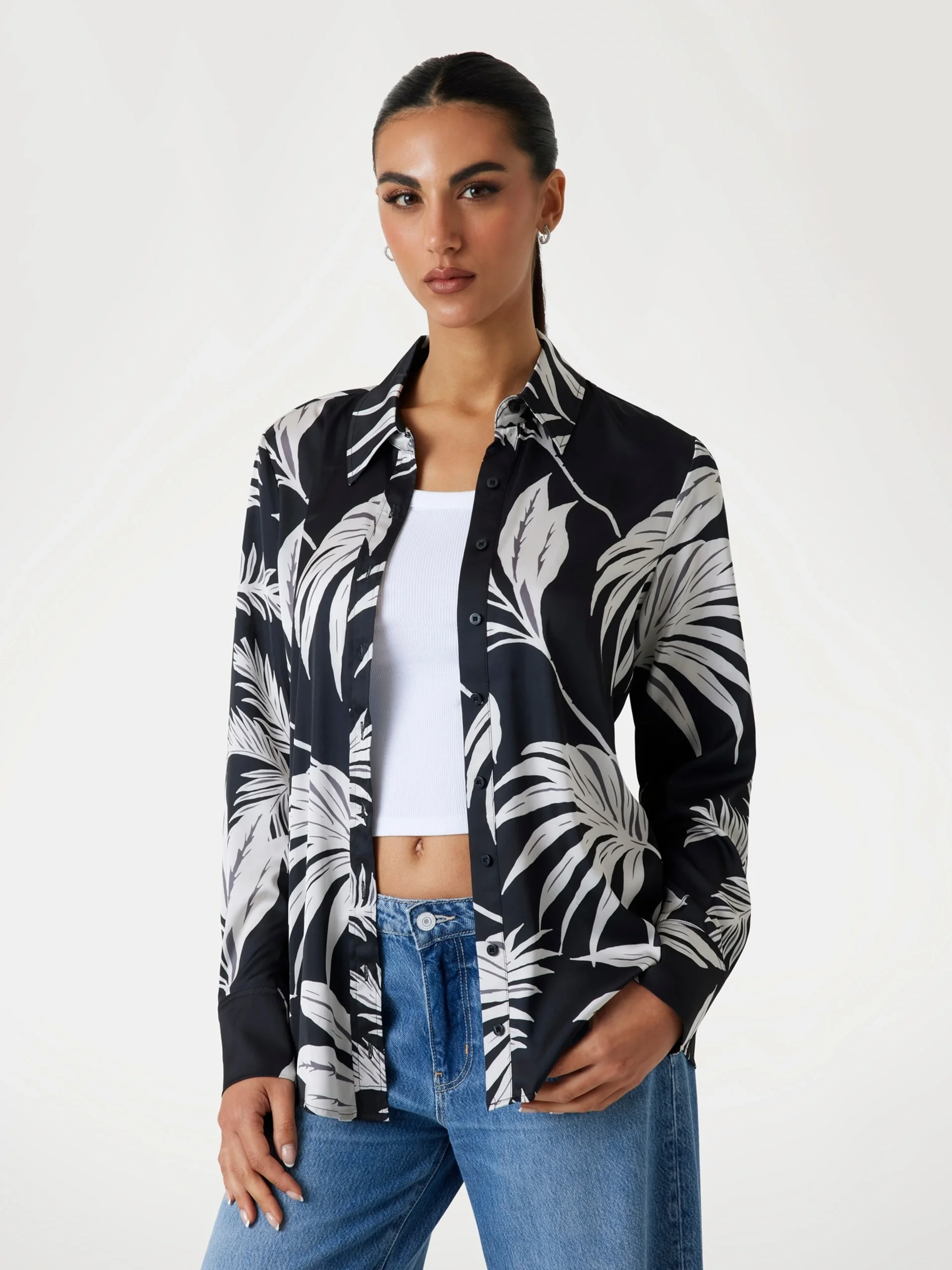 Guess Concetta Kadın Çok Renkli Slim Fit Gömlek W5YH03WF1T2-PJ1S