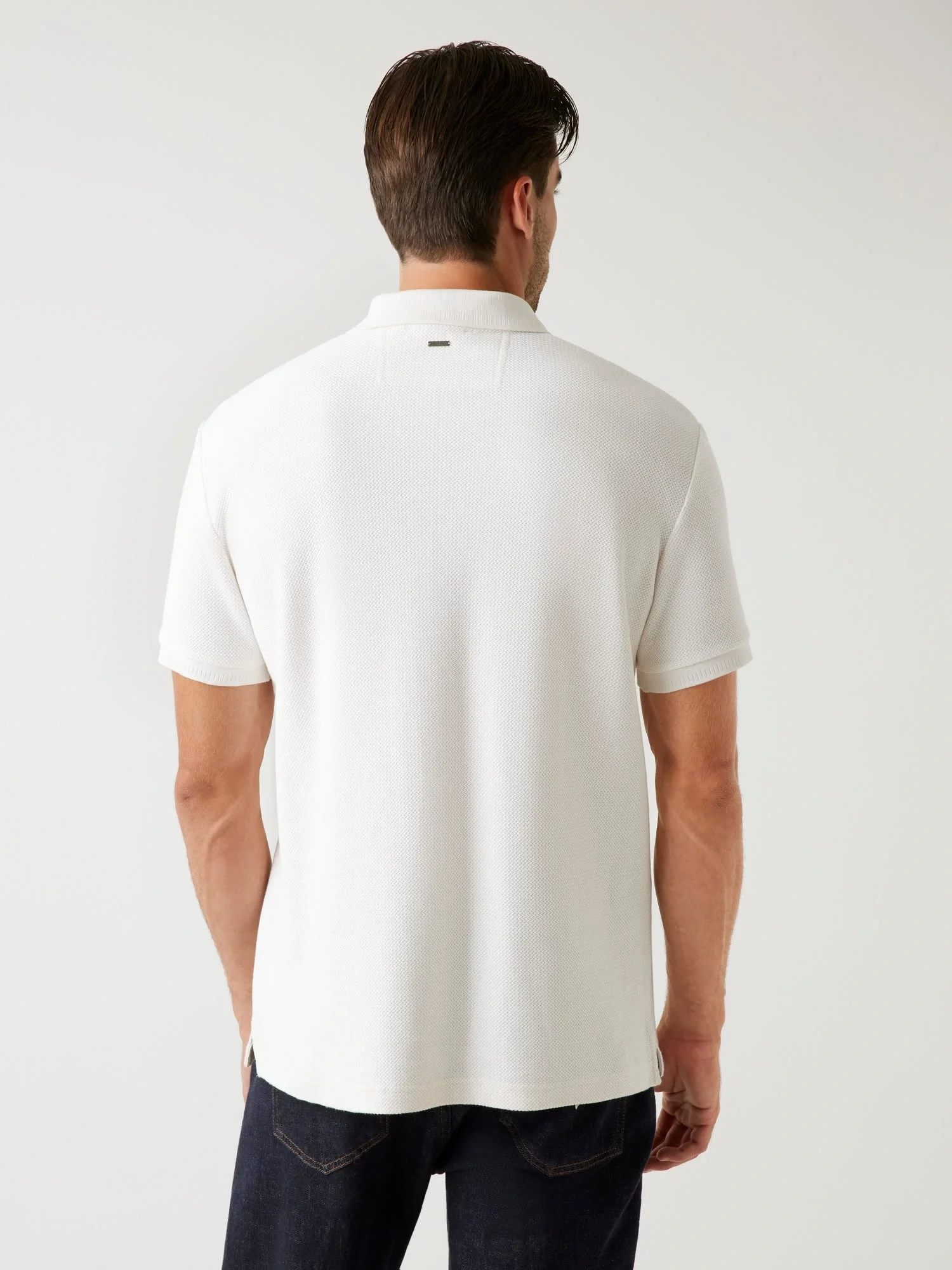 Guess Cotton Erkek Beyaz Regular Fit Polo T-Shirt M5BP05K0891-G018