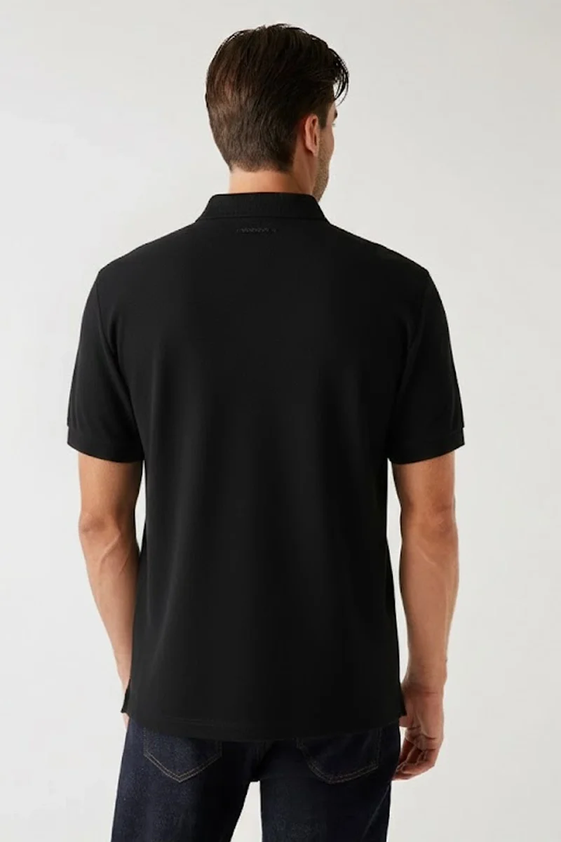 Guess Cotton Erkek Siyah Regular Fit Polo T-Shirt M5BP05K0891-JBLK