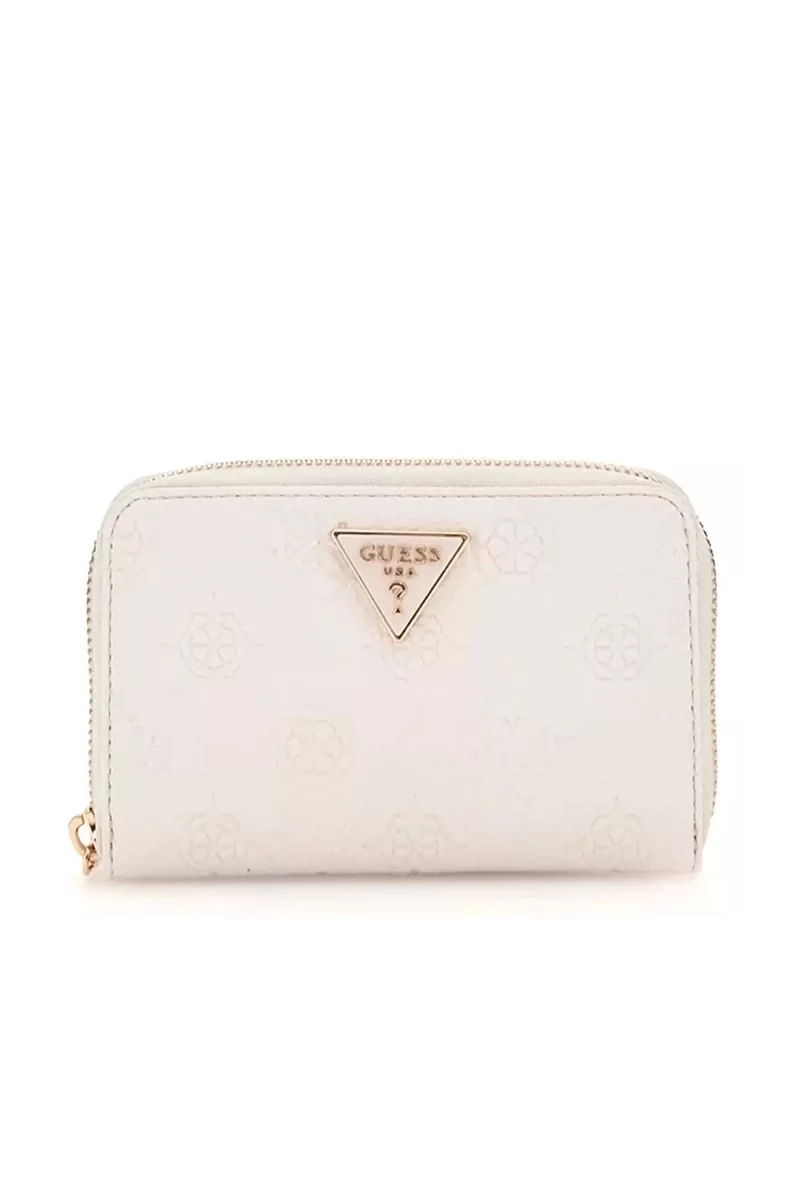 Guess CRESIDIA SLG MEDIUM ZIP AROUND Kadın Beyaz Cüzdan SWPG9349140-OFF