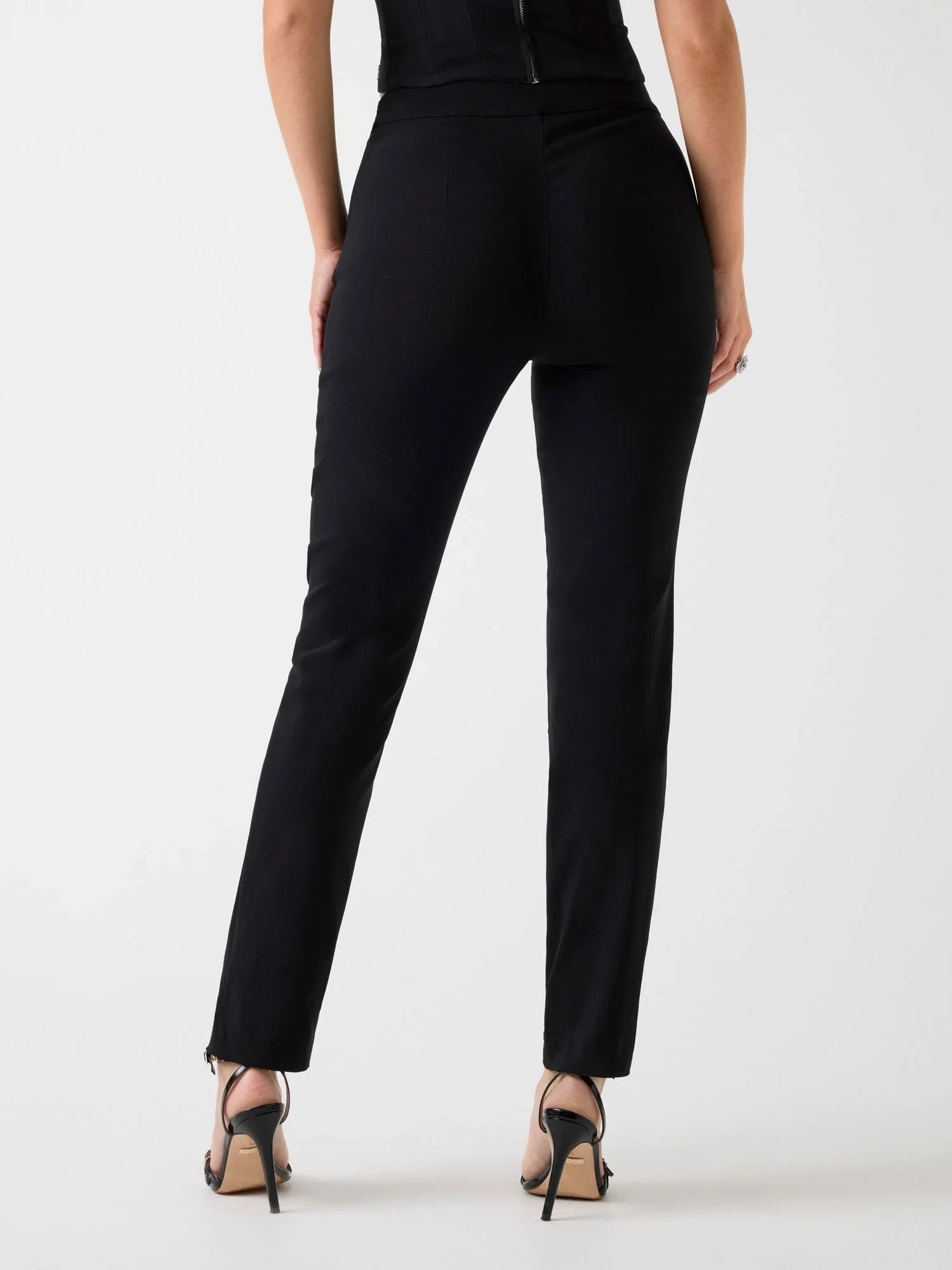 Guess Creta Kadın Siyah Slim Fit Pantolon W5BB18W2362-JBLK