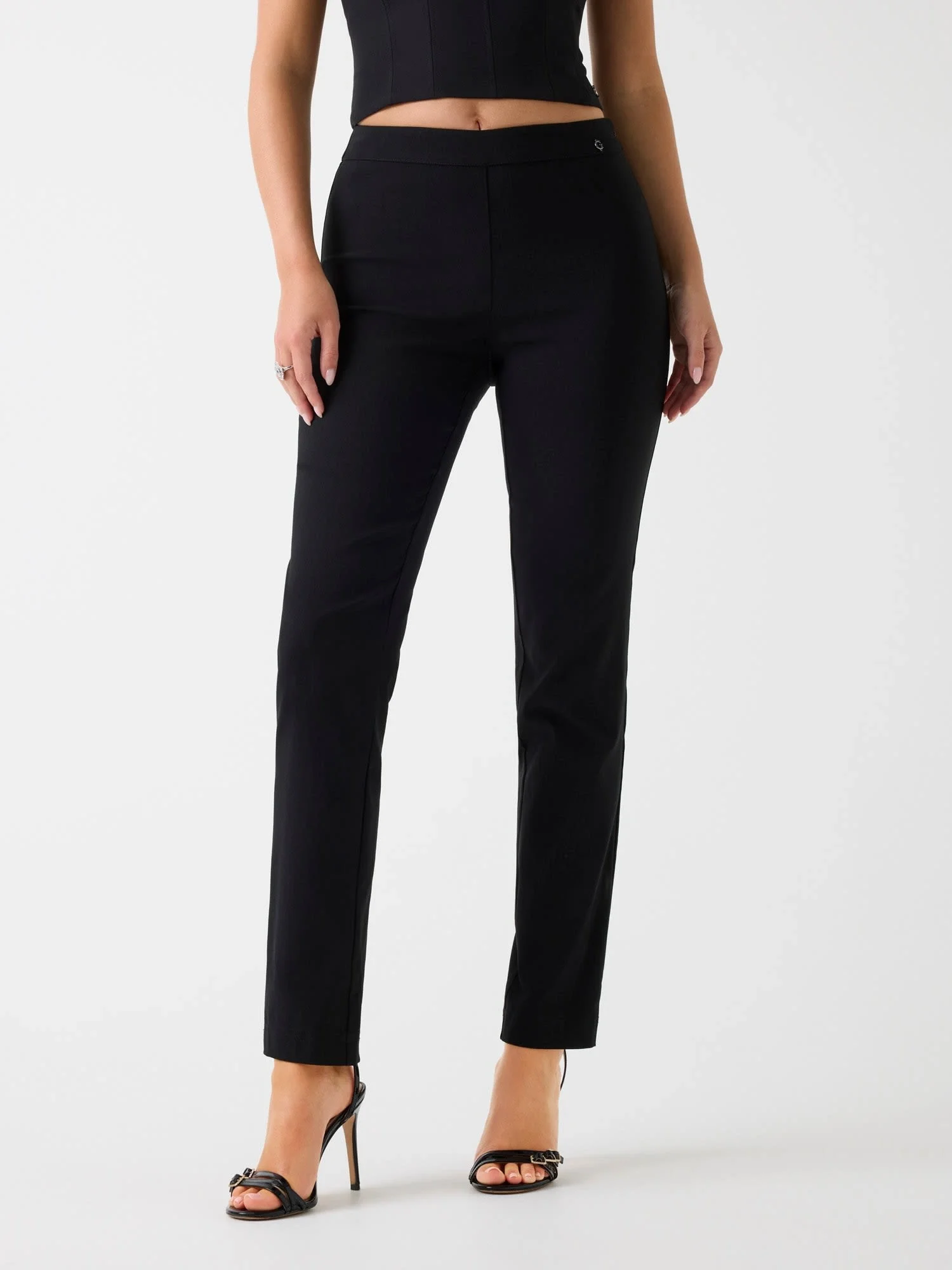 Guess Creta Kadın Siyah Slim Fit Pantolon W5BB18W2362-JBLK