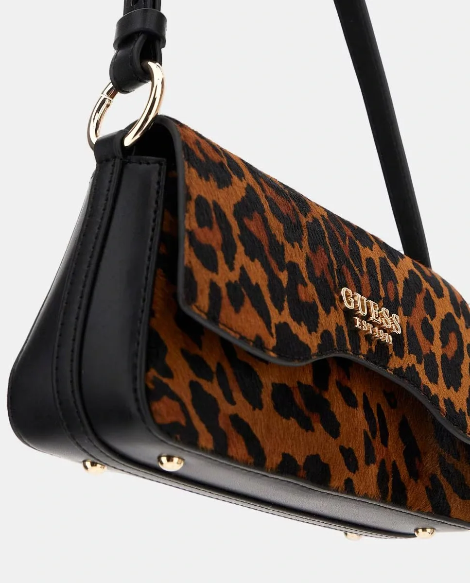 Guess Domitilla Kadın Çok Renkli Deri Omuz Çantası HWLO7529780-LEO