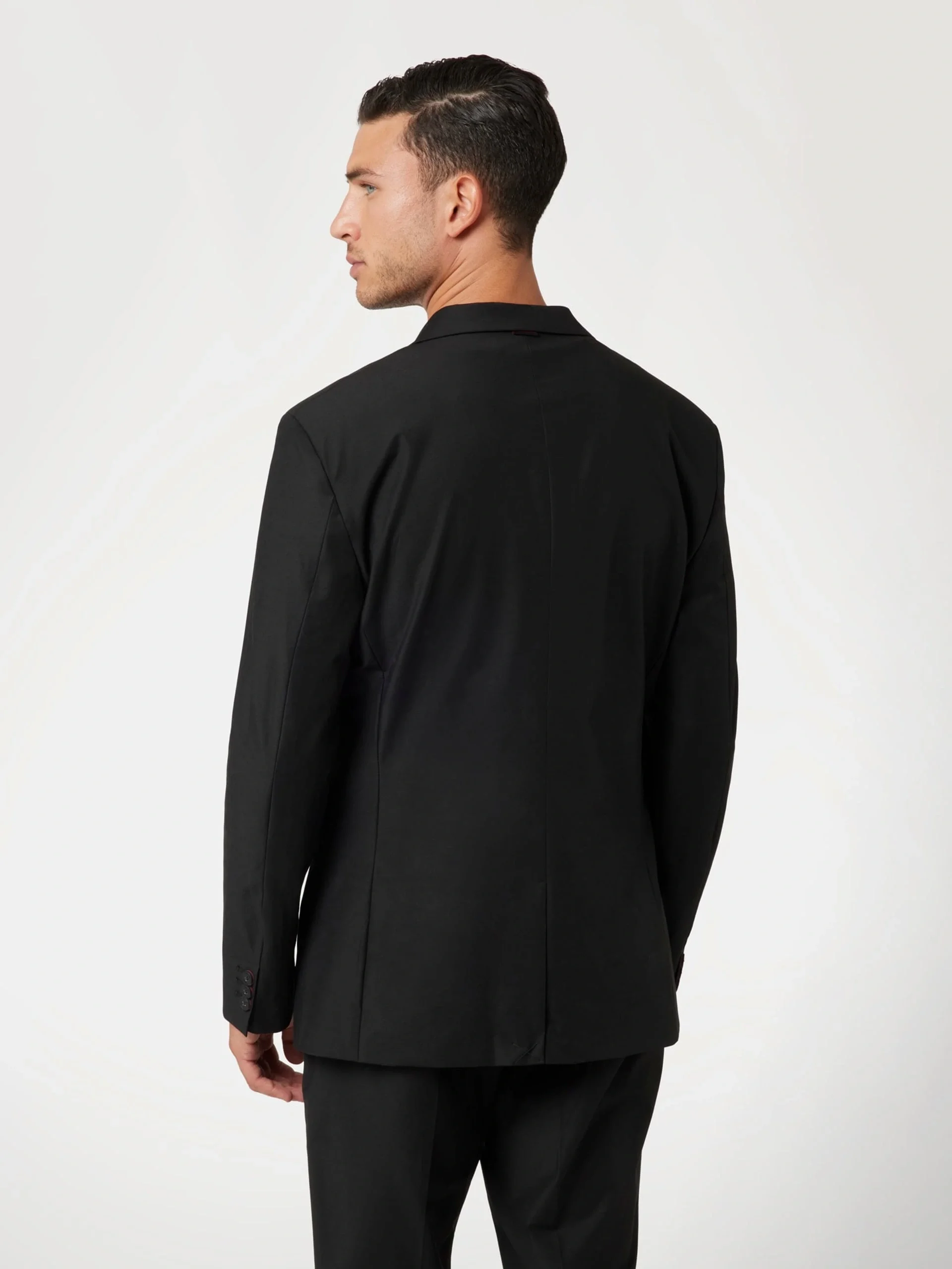 Guess Eaton Erkek Siyah Tek Düğmeli Blazer M4YN00WG9Z2-JBLK